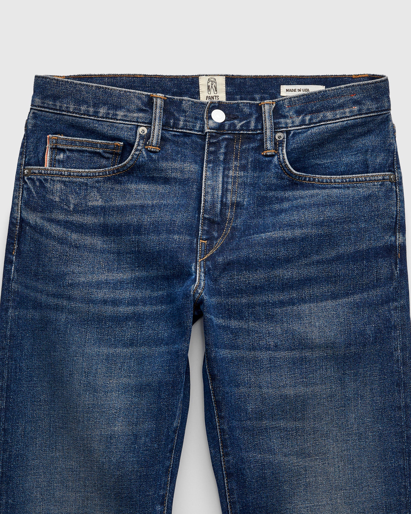 "Nikki" 14oz Washed Indigo Stretch Selvedge Denim - Hammer Straight - Image 4