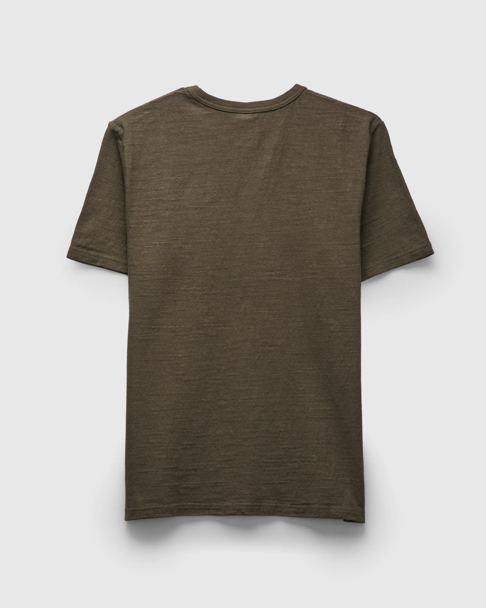 No. 8 Slub Nep Short Sleeve T-Shirt in Olive - Image 2