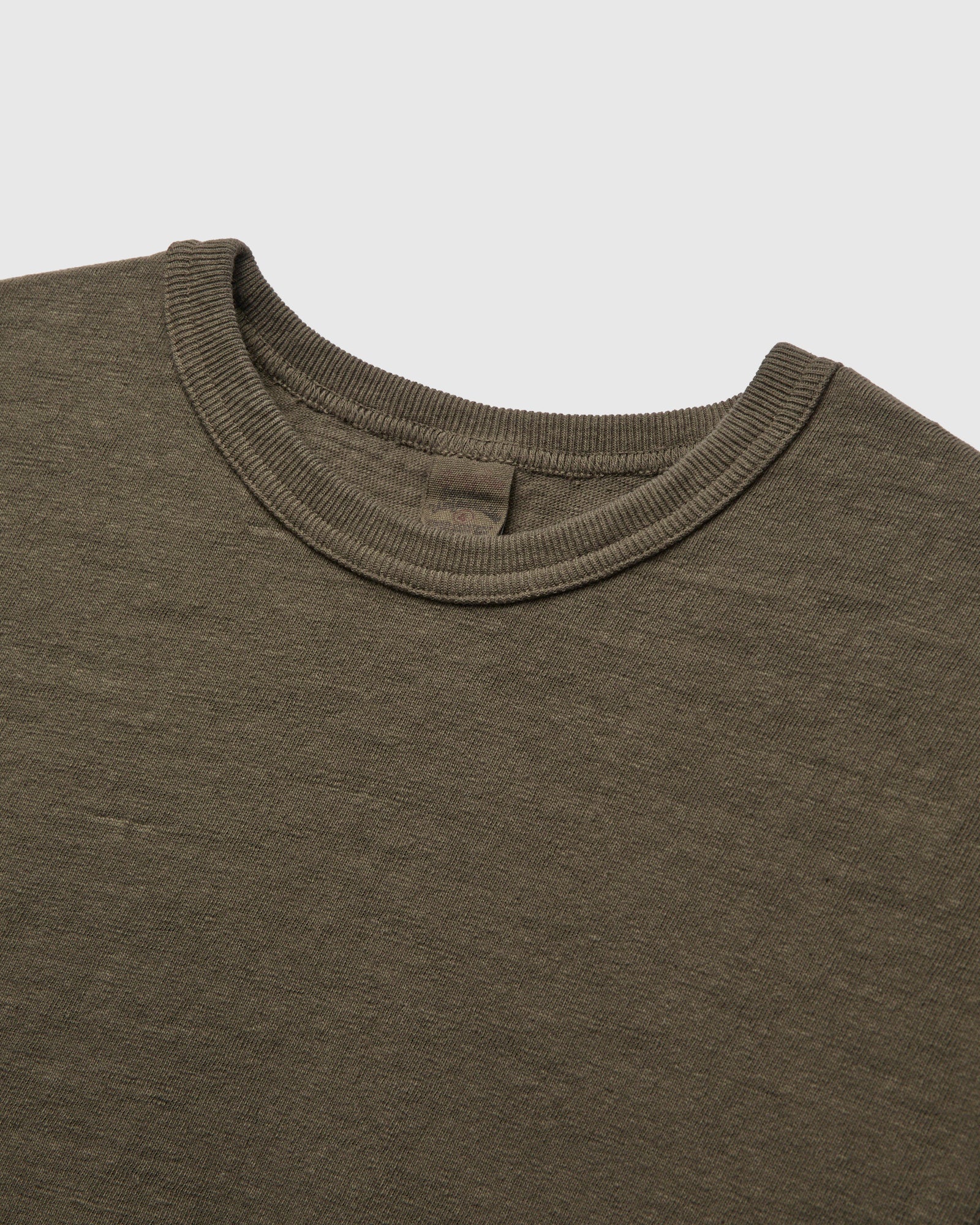 No. 8 Slub Nep Short Sleeve T-Shirt in Olive - Image 3
