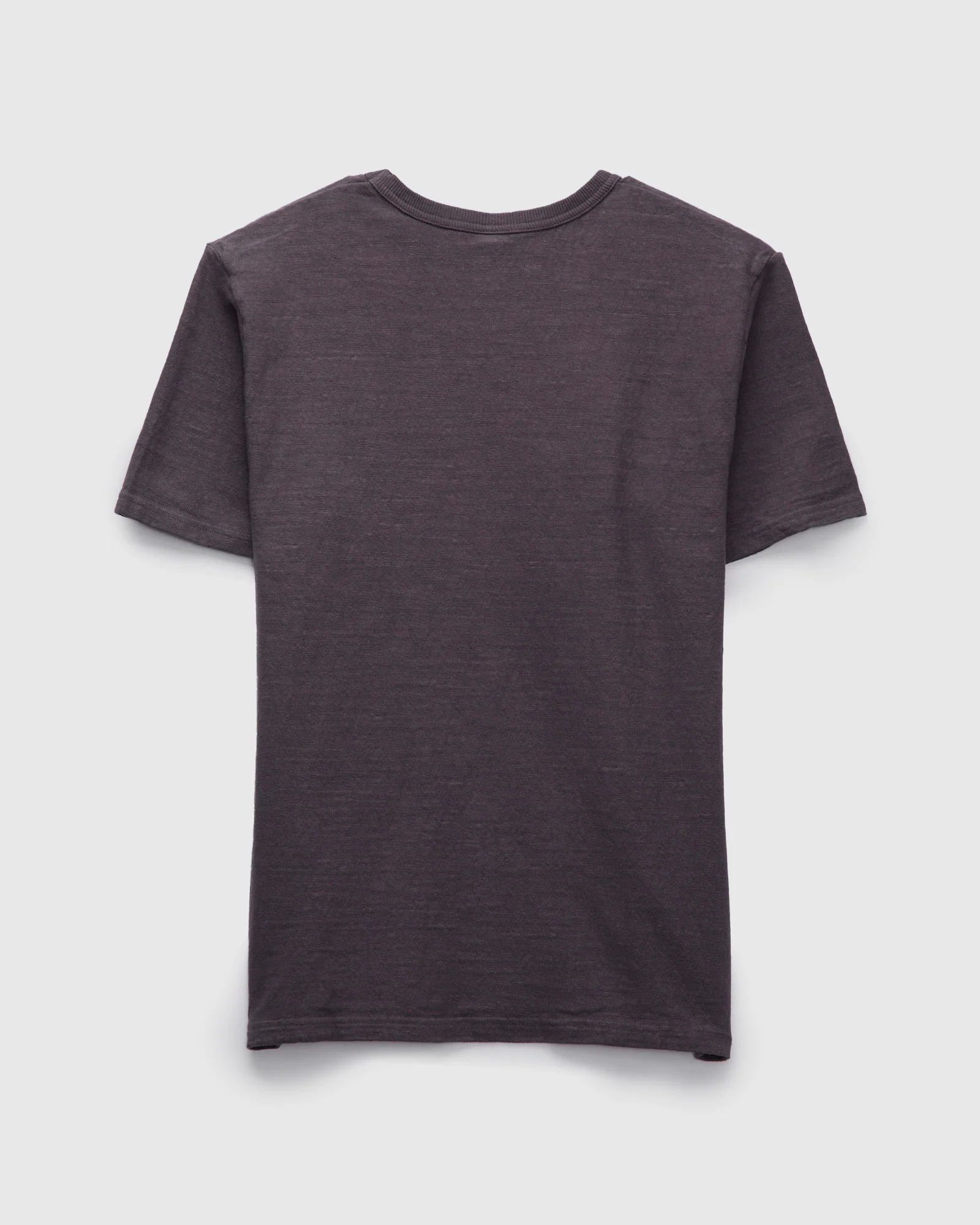 No. 8 Slub Nep Short Sleeve T-Shirt in Purple Navy - Image 2