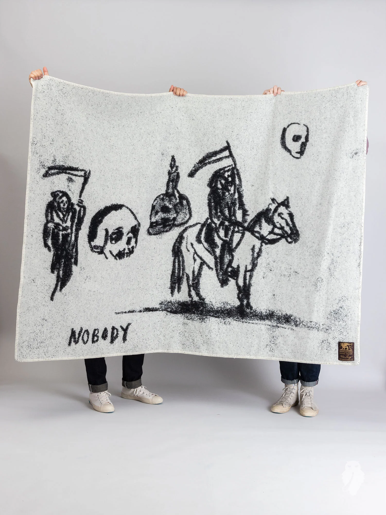"Nobody" Norwegian Wool Blanket - Image 2