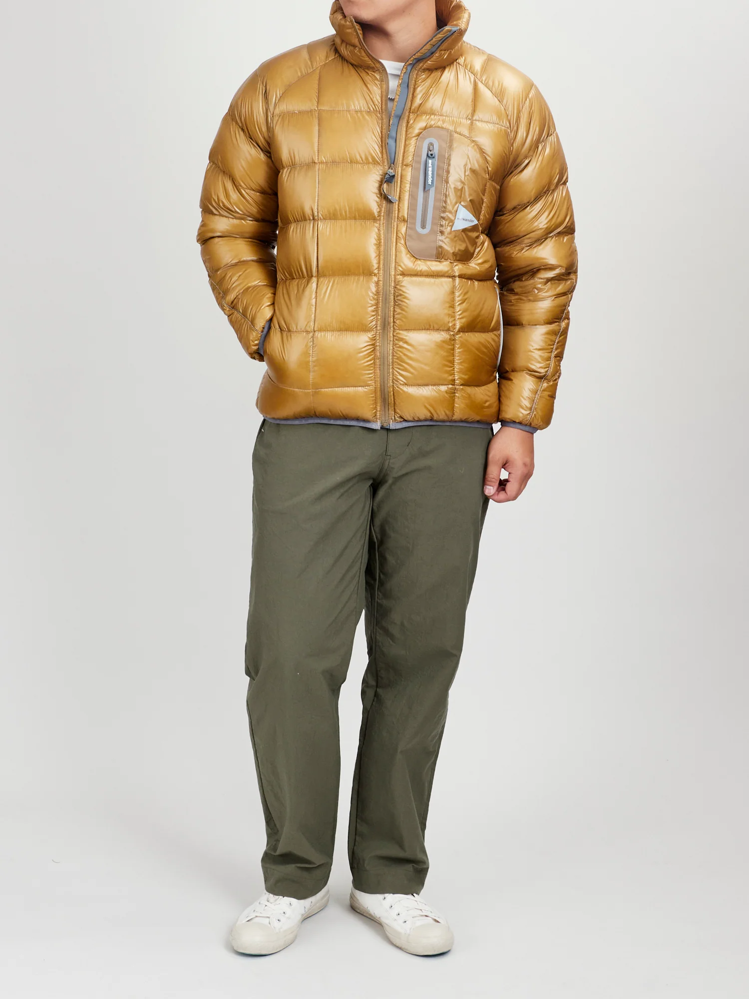 Nylon Chino Pants in Khaki - Image 11