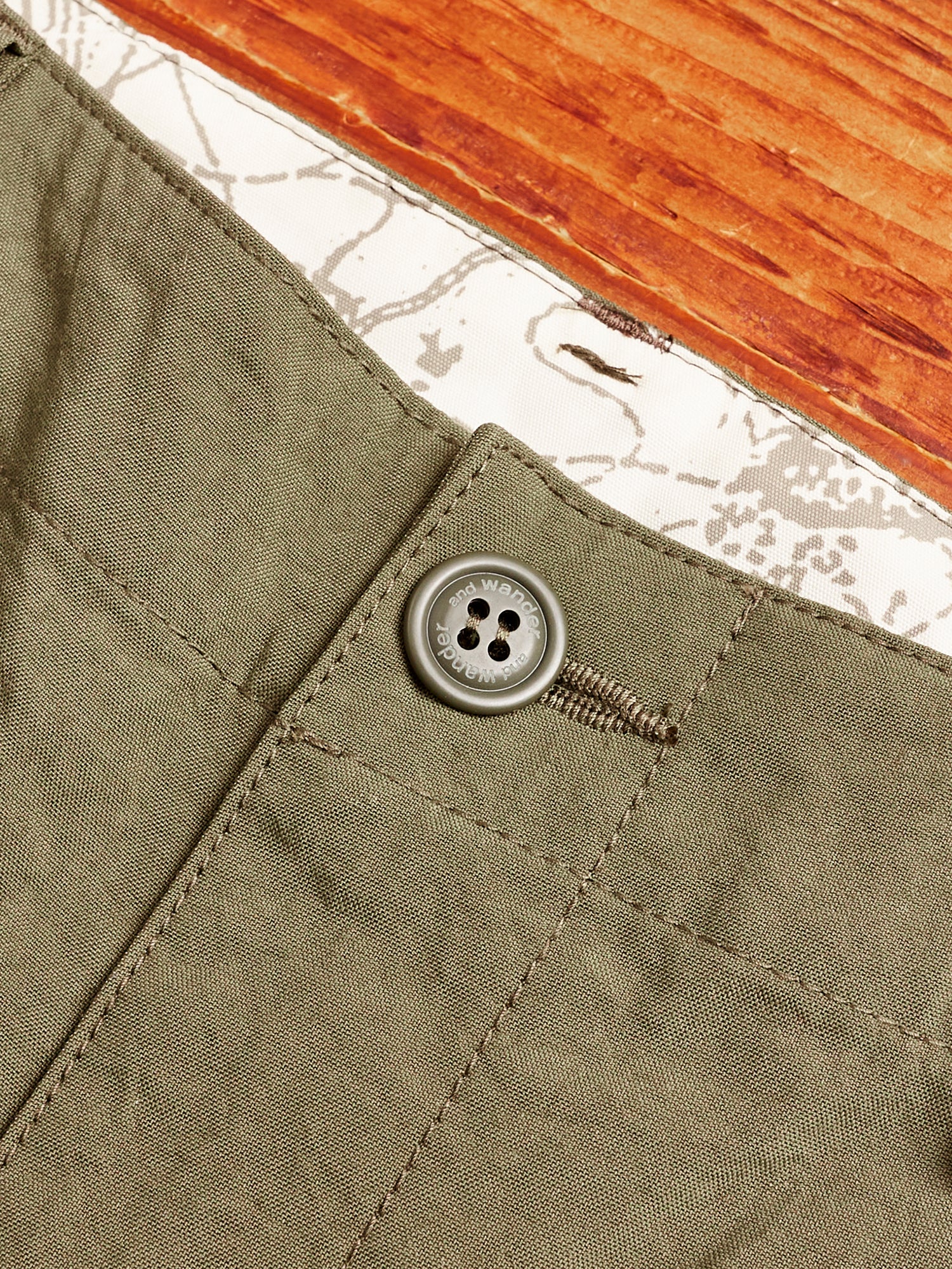 Nylon Chino Pants in Khaki - Image 4