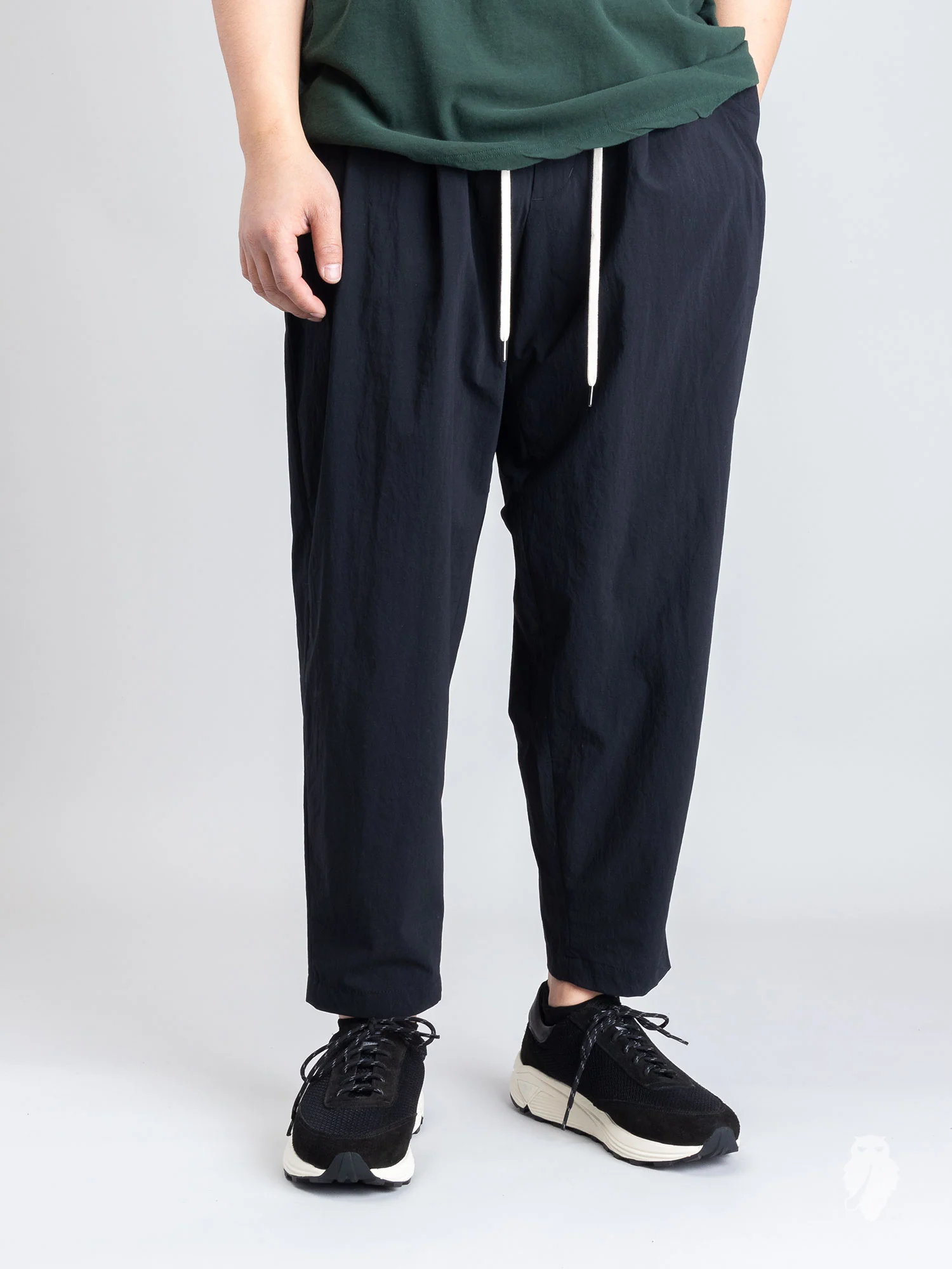 Nylon Sarouel Pants in Black - Image 2