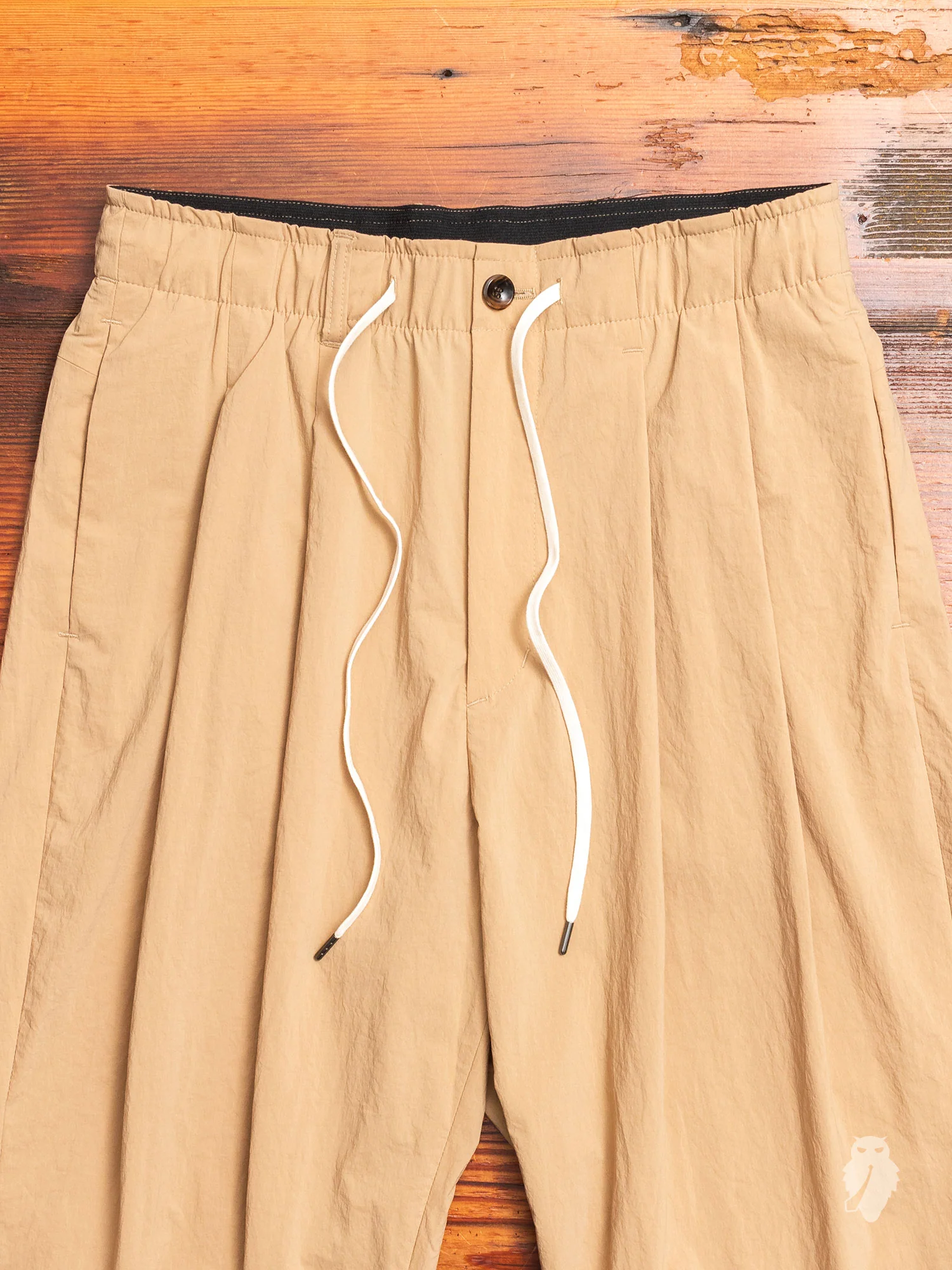 Nylon Sarouel Pants in Khaki - Image 3