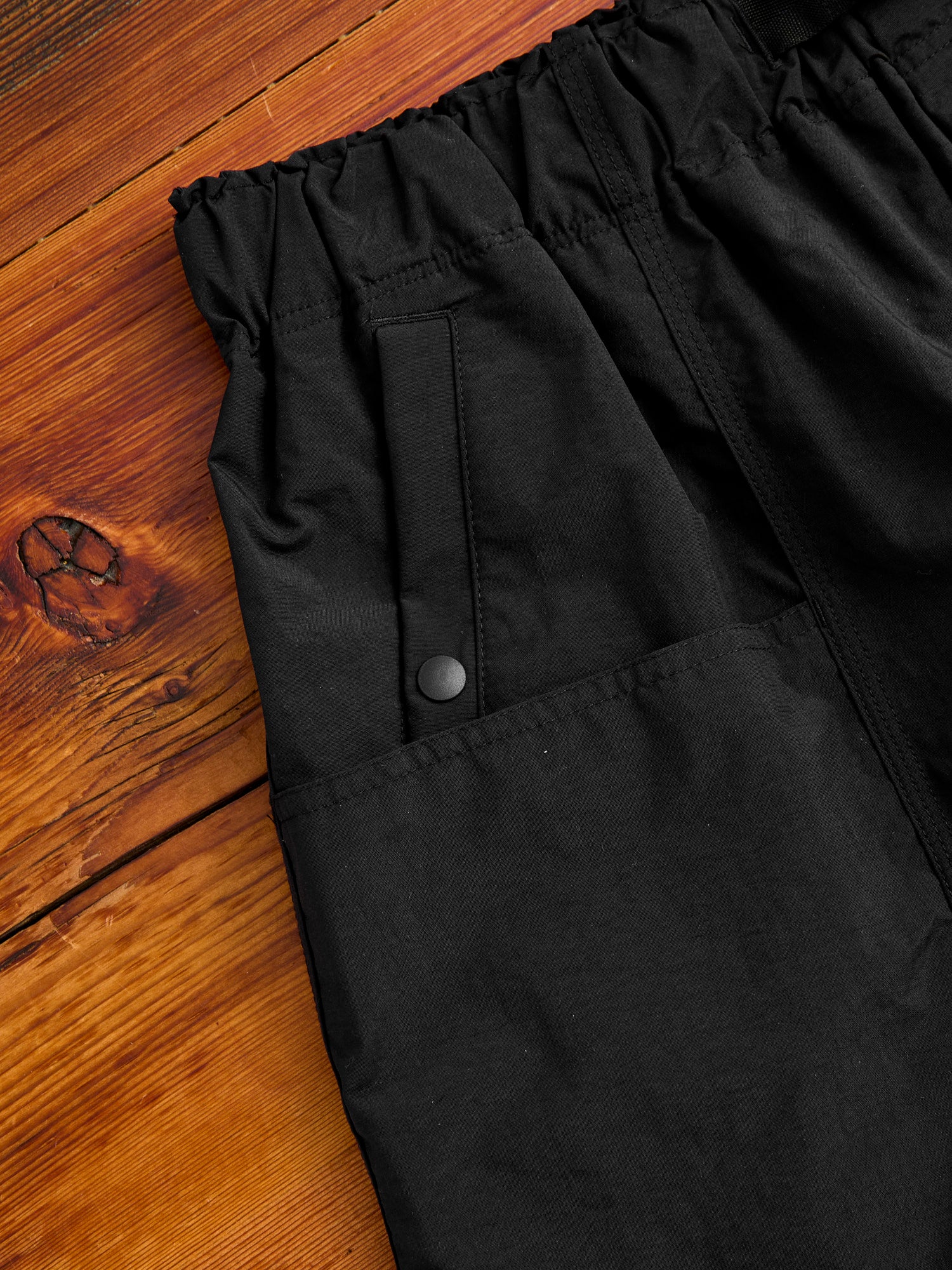 Nylon Taffeta Belted C.S Shorts in Black - Image 3