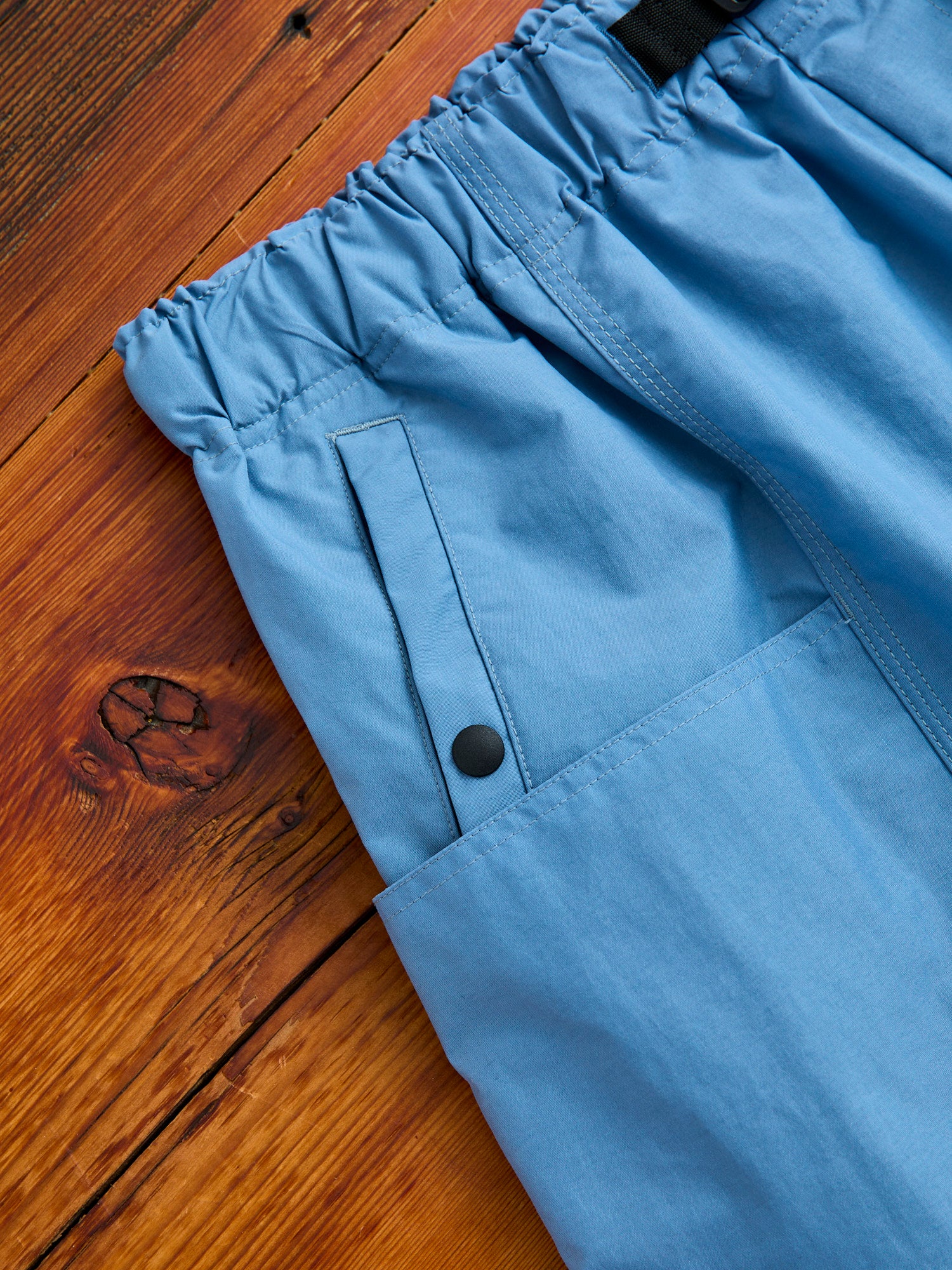 Nylon Taffeta Belted C.S Shorts in Sax Blue - Image 3