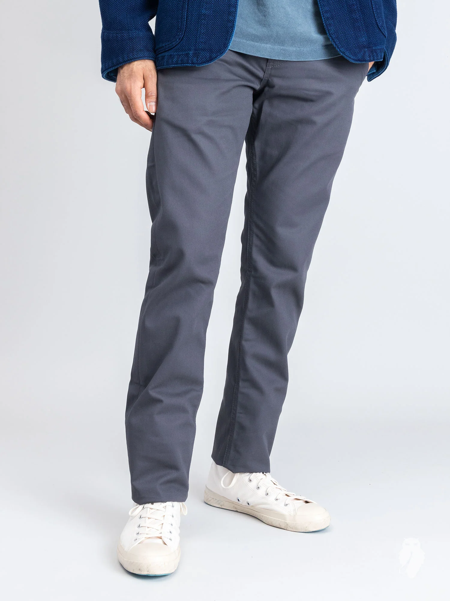 "Officer Trouser" in Grey Twill - Image 2