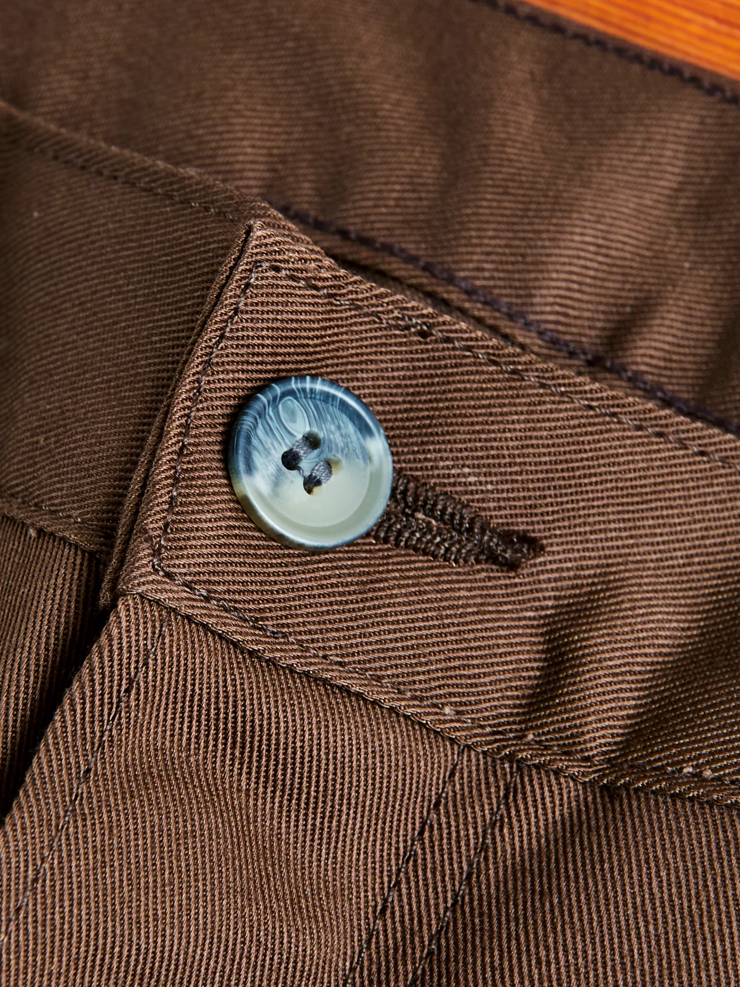 "Officer Trouser" in Nutmeg Twill - Image 5