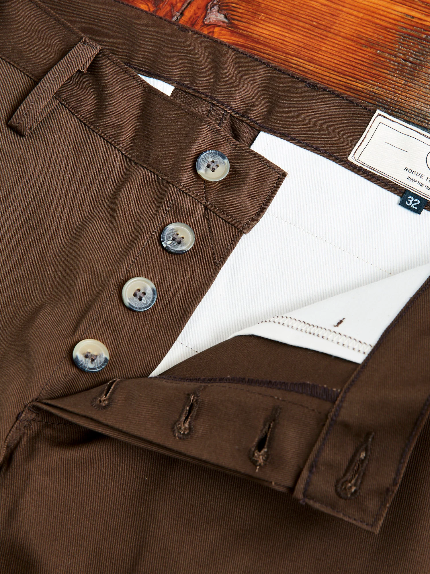 "Officer Trouser" in Nutmeg Twill - Image 6