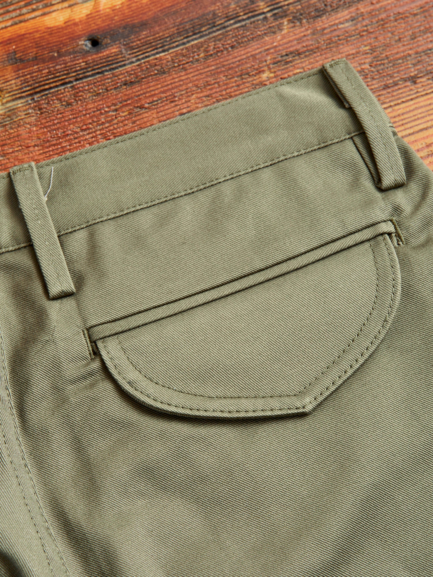 "Officer Trouser" in Olive Twill - Image 9