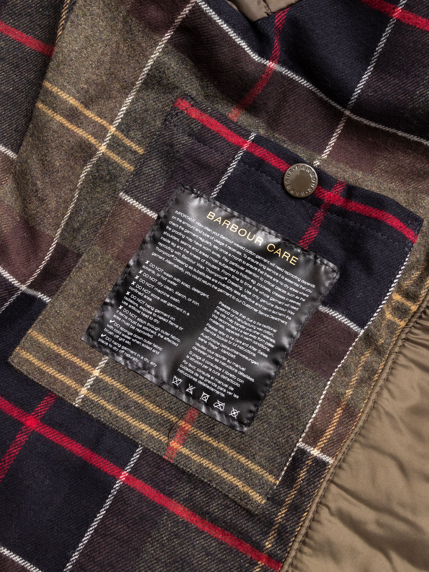 "Ogston" Wax Jacket in Olive - Image 13