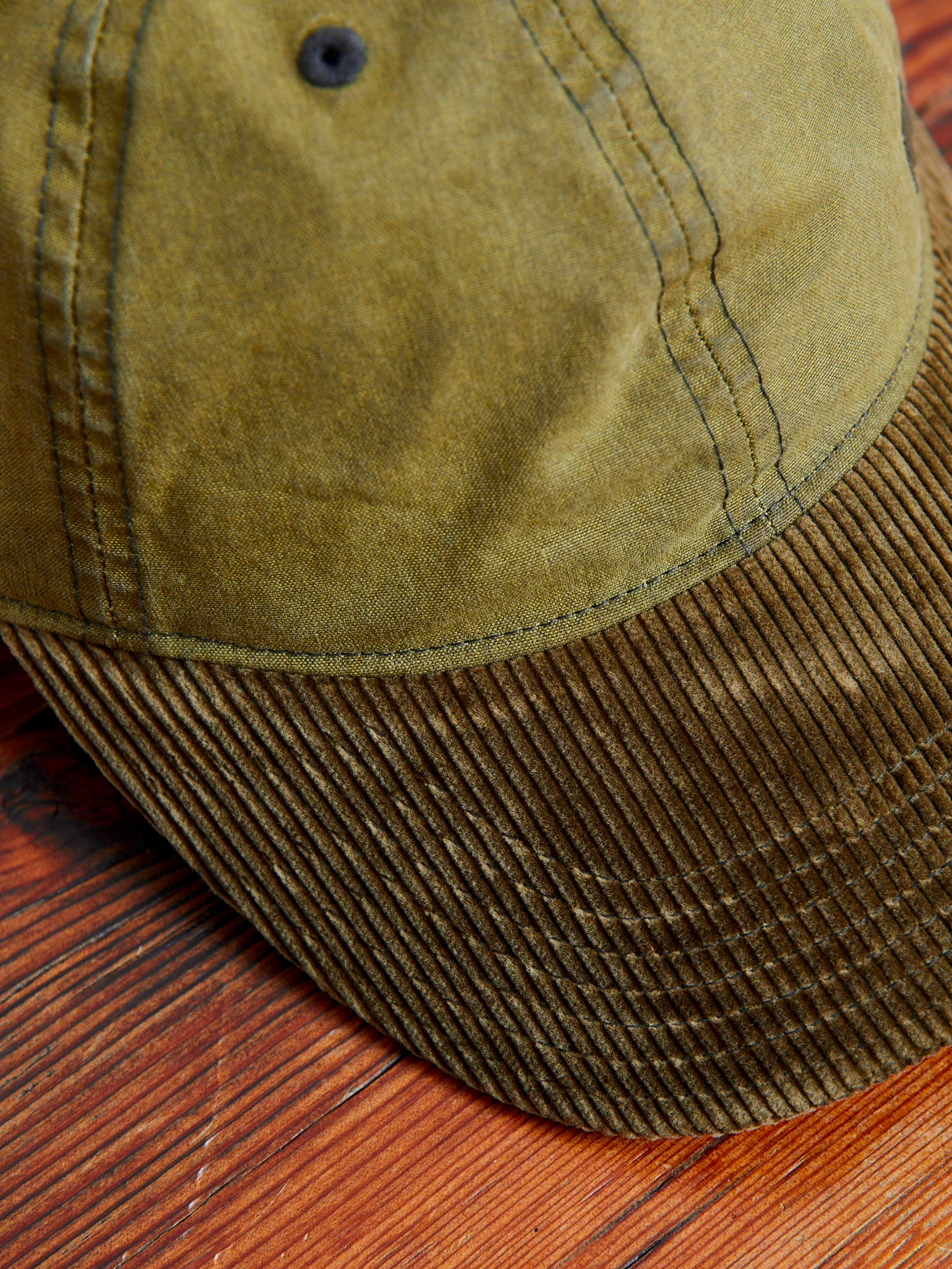 Oilcloth Baseball Cap in Explorer Olive - Image 3