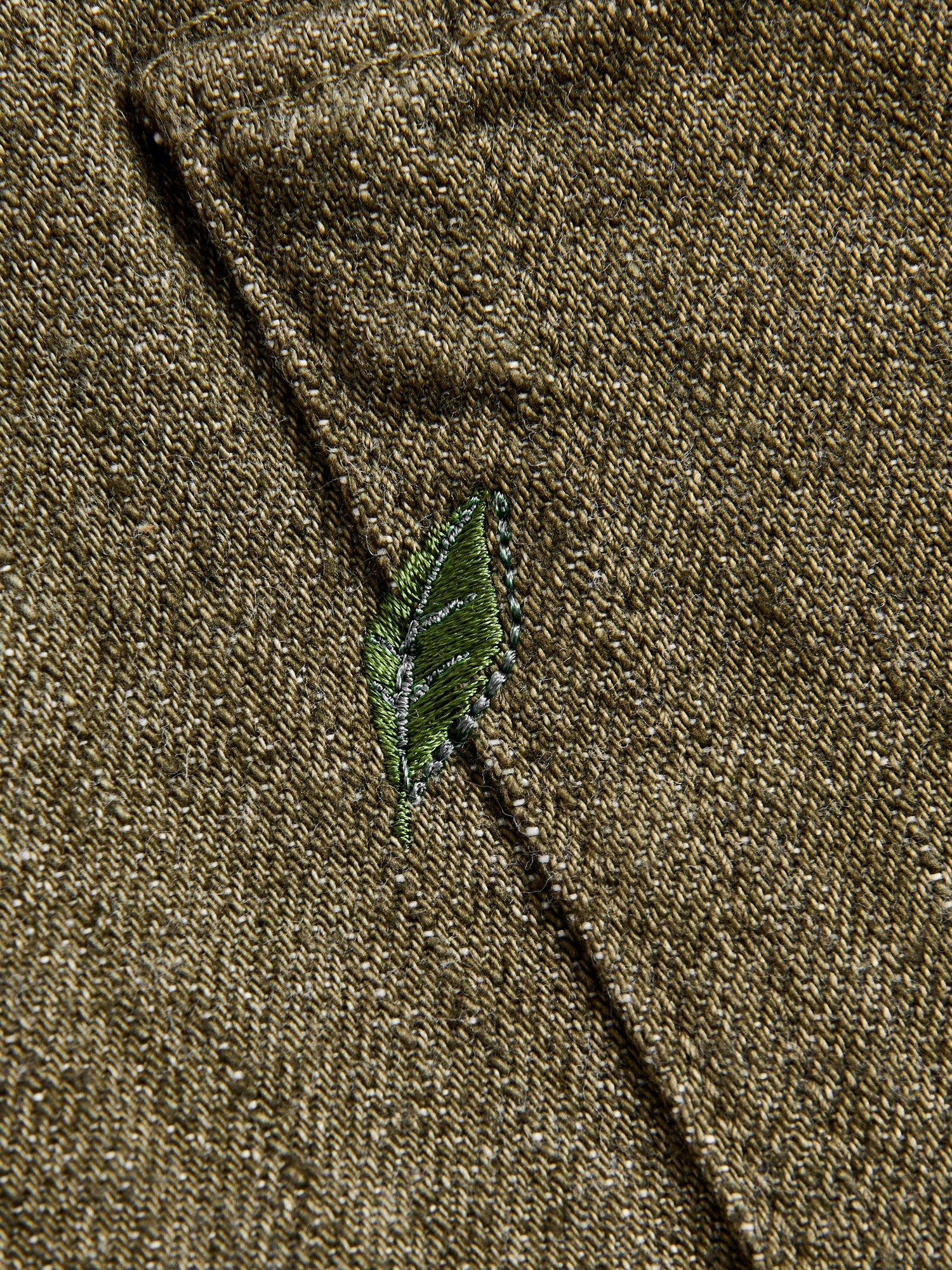 OL-14oz-019 14oz Rinsed Olive Selvedge Denim - Relaxed Tapered Fit - Image 5