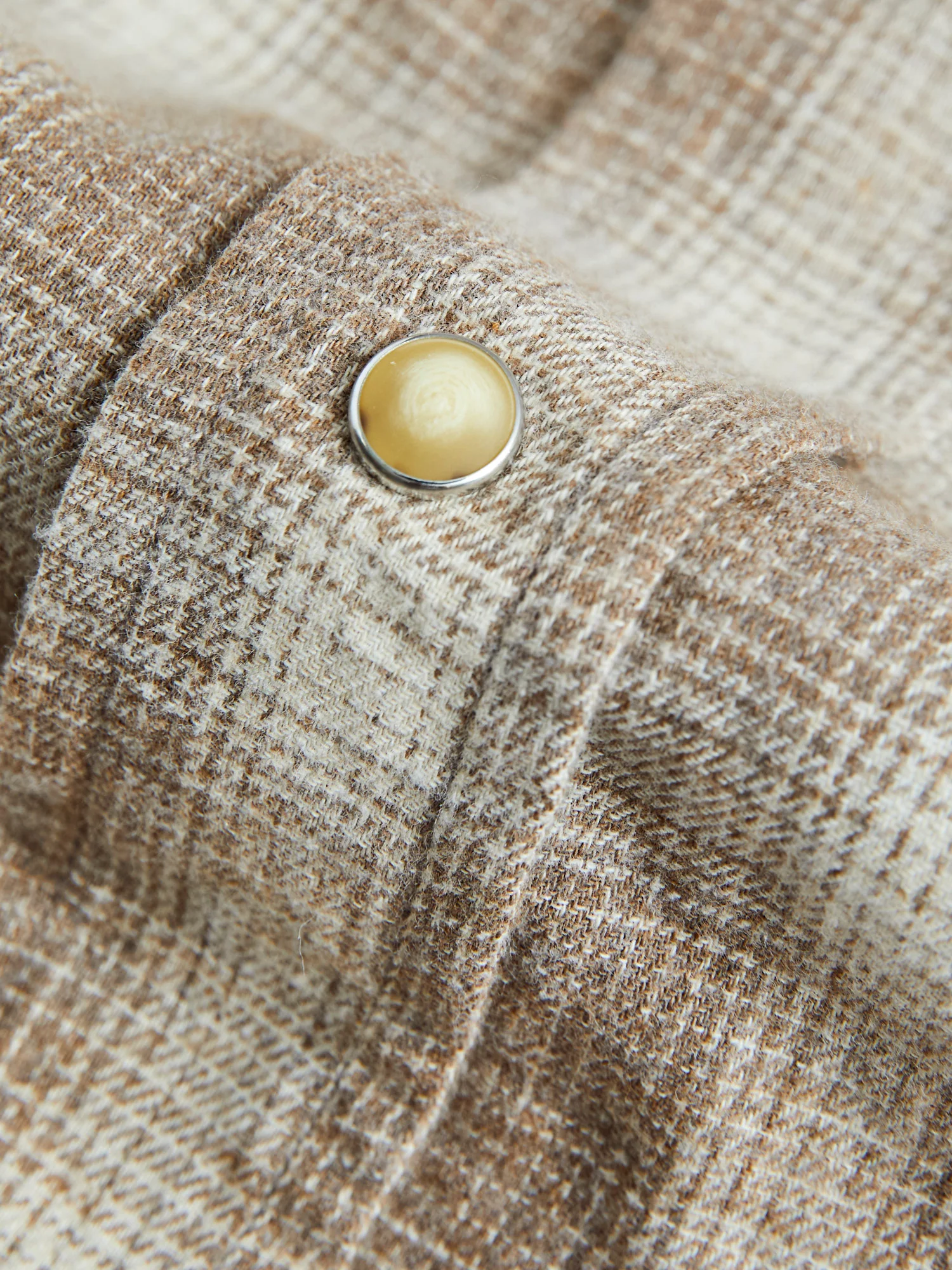 Ombre Check Western Shirt in Brown - Image 8