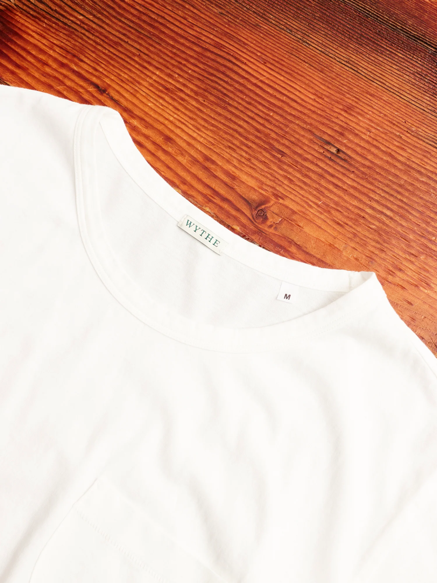 Organic Cotton Tubular Pocket T-Shirt in Natural - Image 3