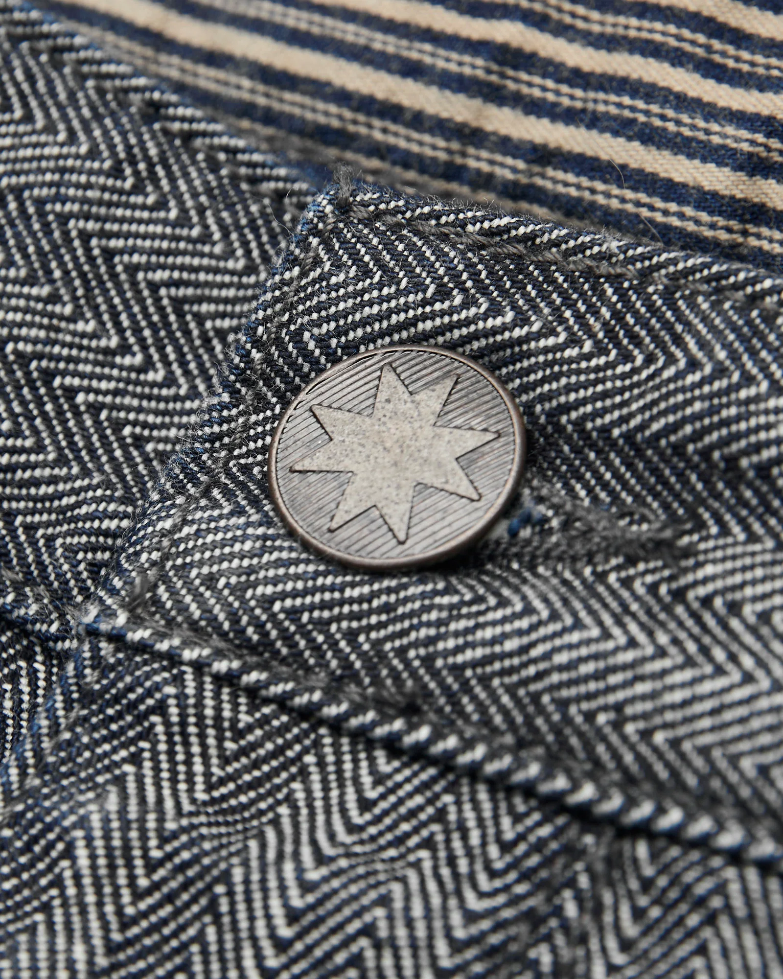 Ortega Pant in 13oz Grey Herringbone - Image 5