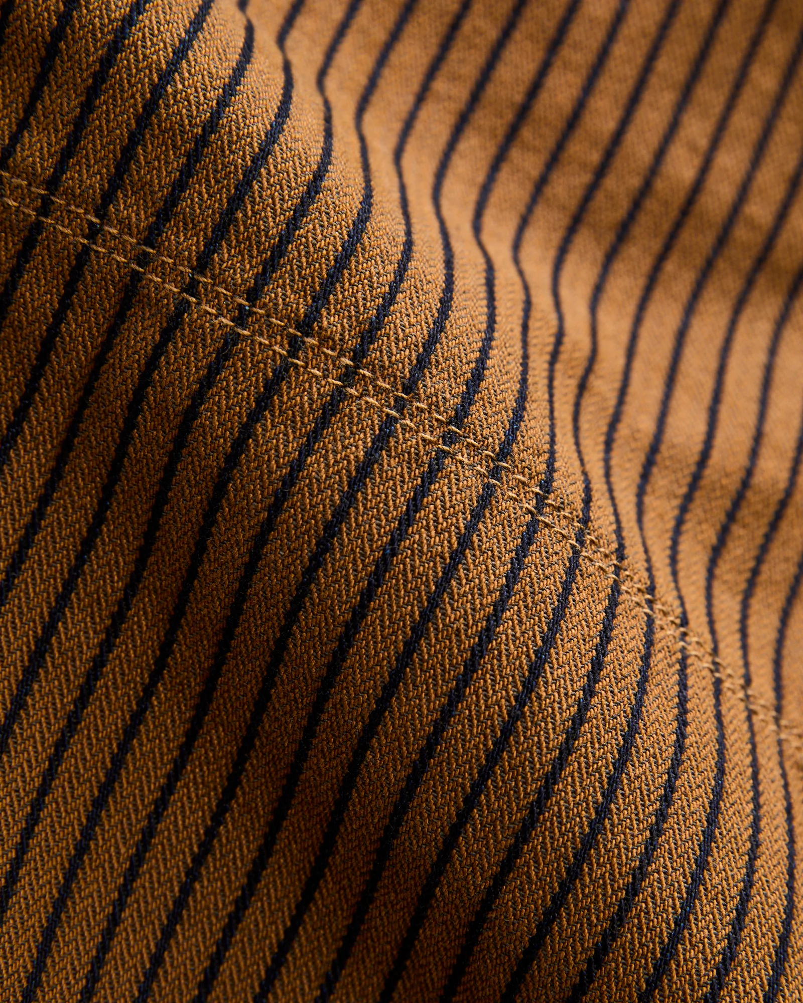 Ortega Pant in Brown Herringbone Dobby - Image 8