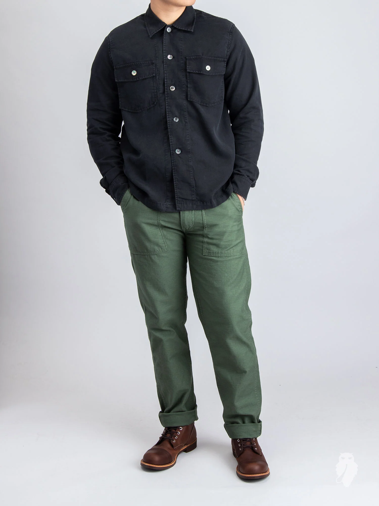 Chamois Shirt in Black - Image 9