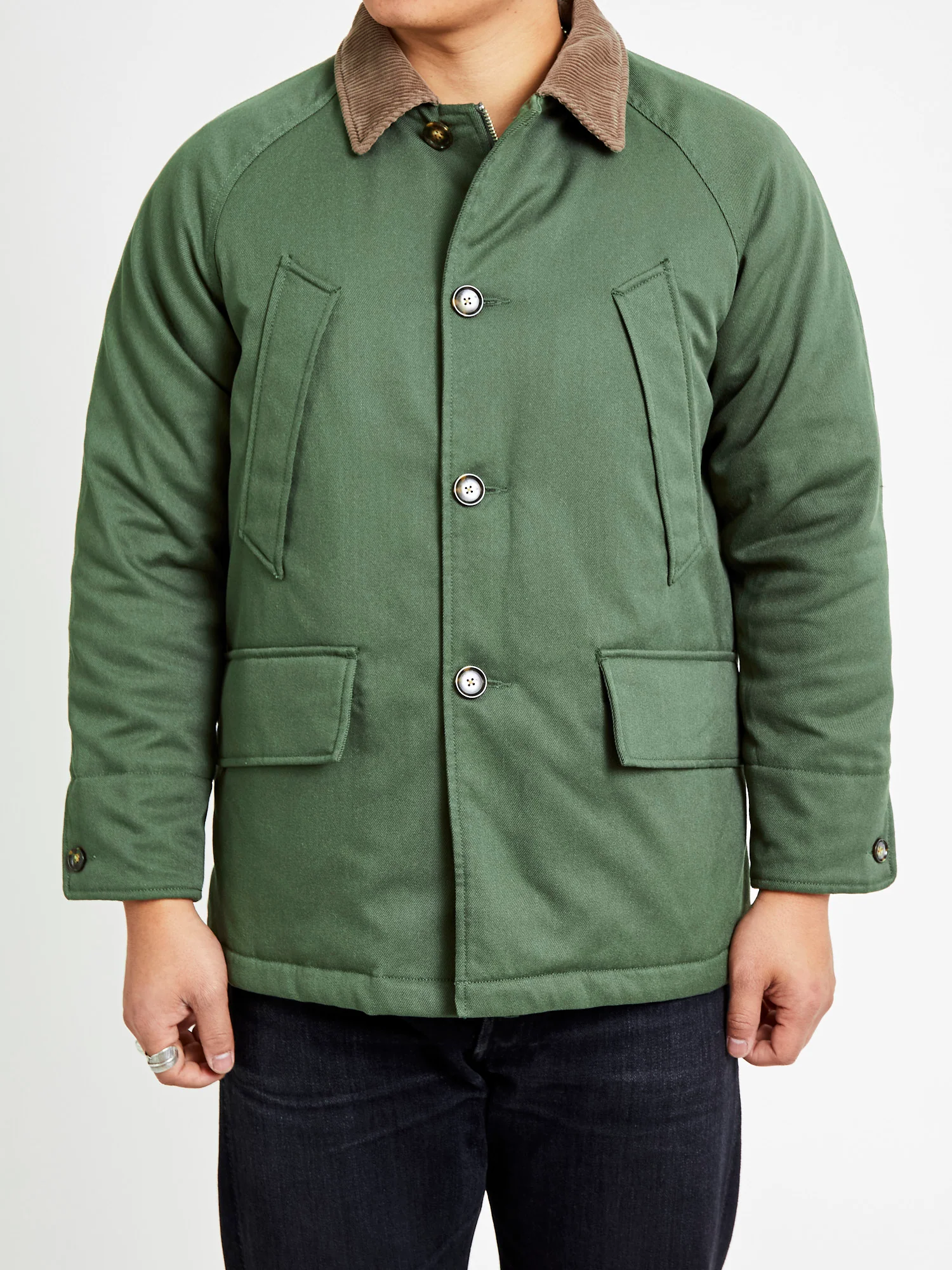 Outdoor Quilting Jacket in Olive - Image 2