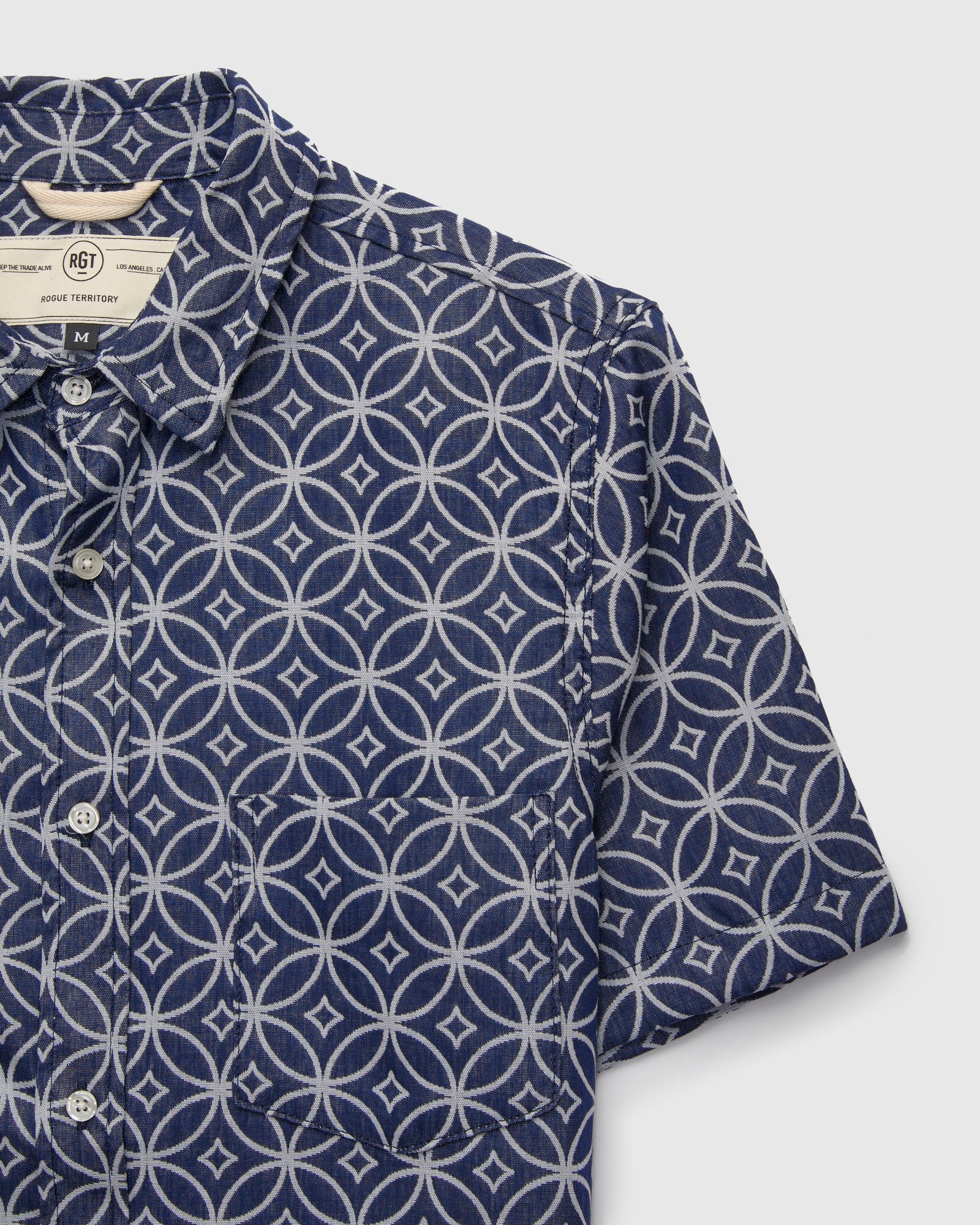 "Oxford SS Shirt" in Indigo Shippo - Image 4