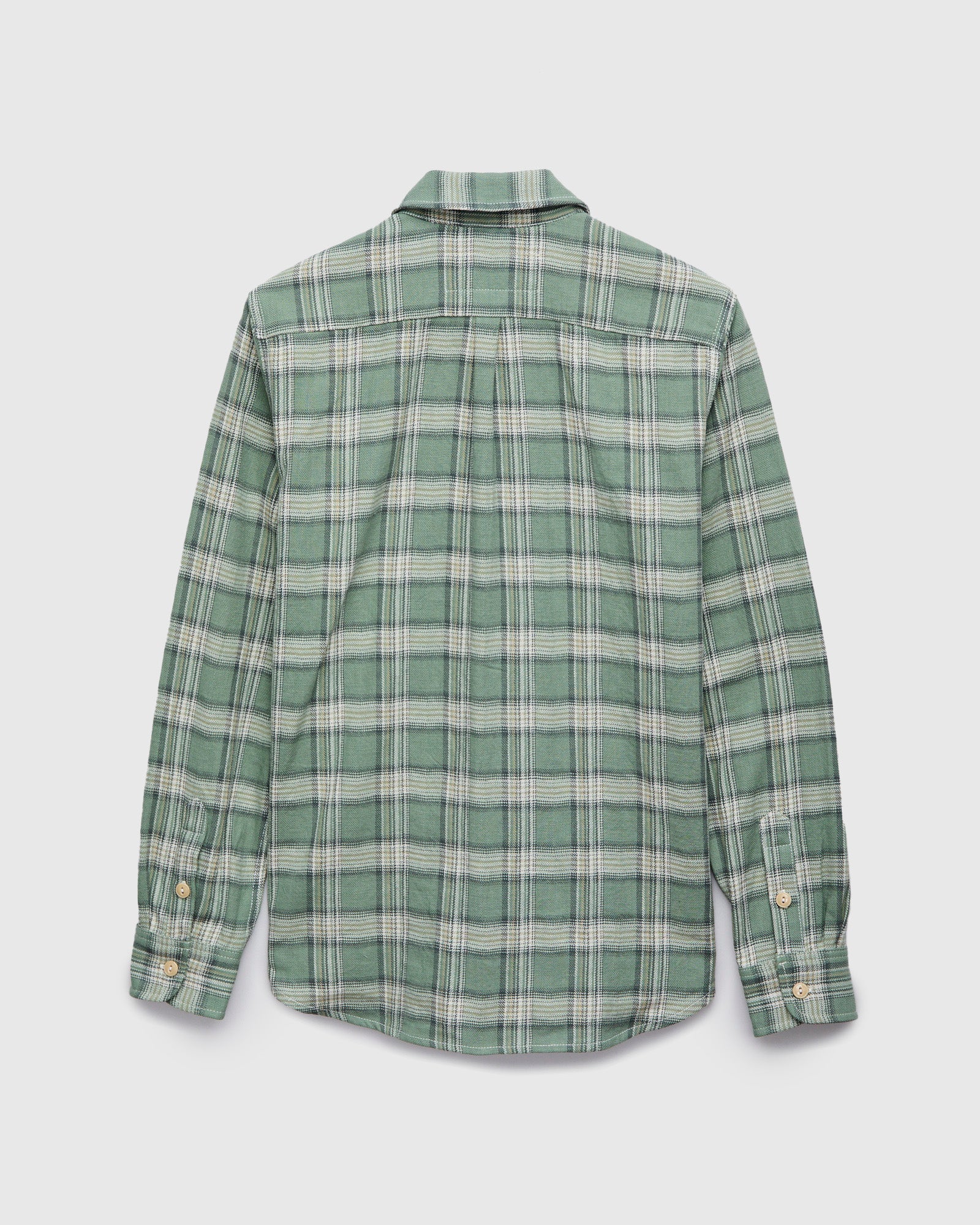 "Oxford Shirt" in Sage Herringbone Plaid - Image 2