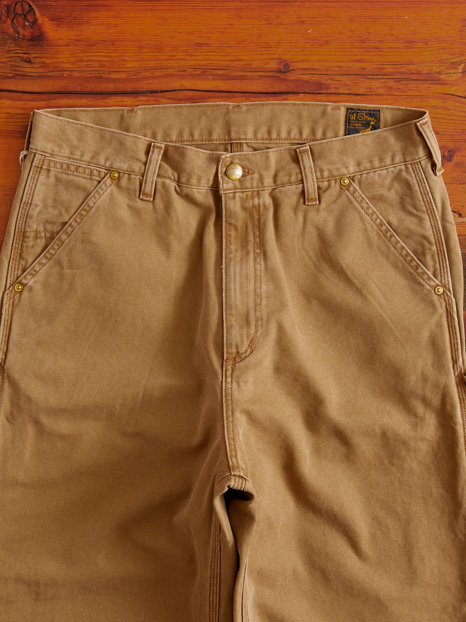 Duck Canvas Painter Pants in Brown - Image 3