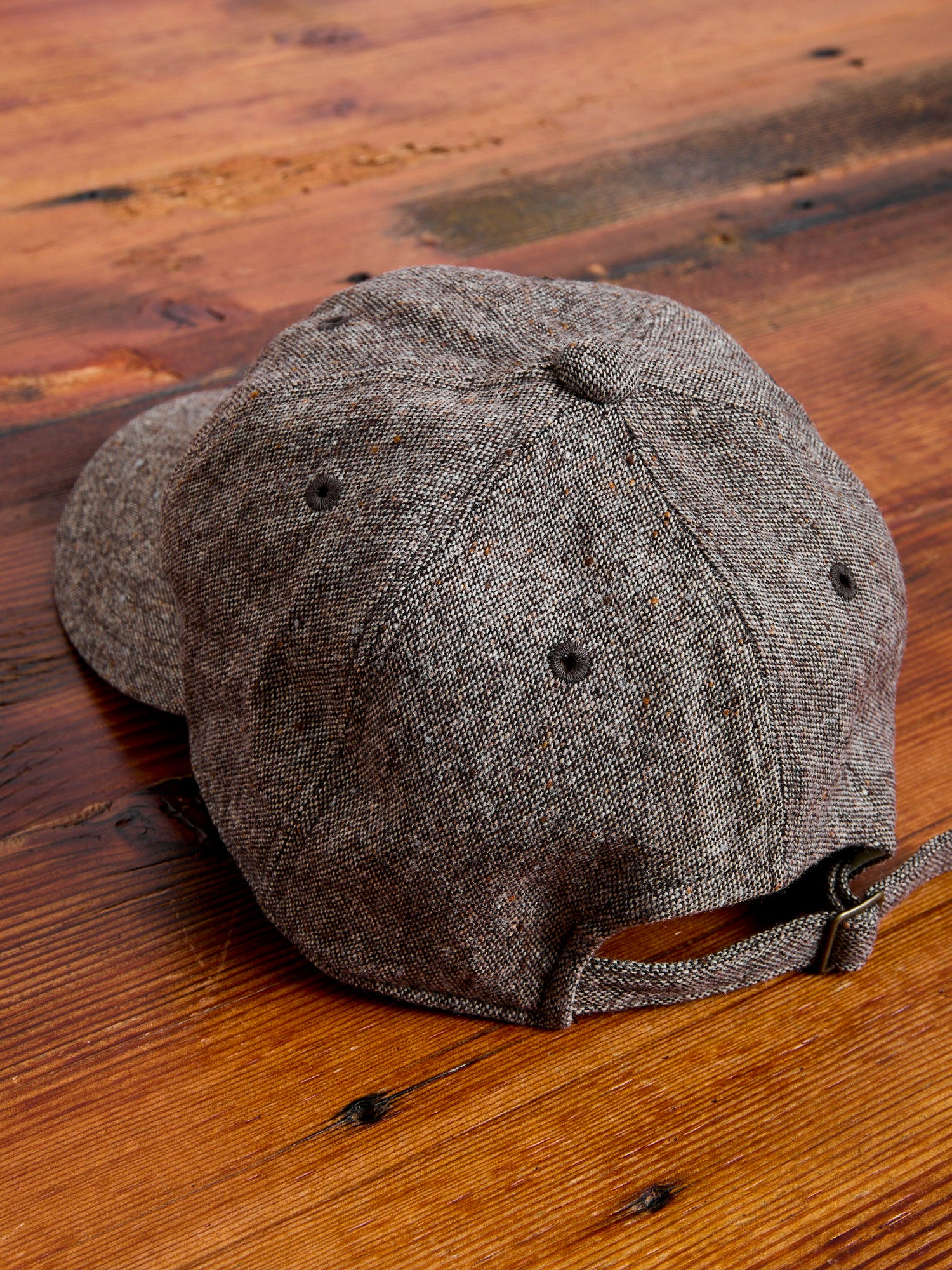 Patch Tweed Baseball Cap in Brown - Image 2