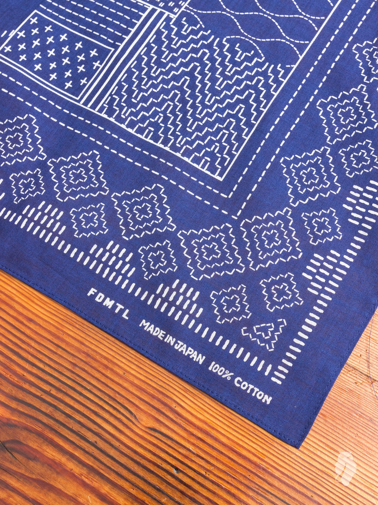 Patchwork Bandana in Navy - Image 2