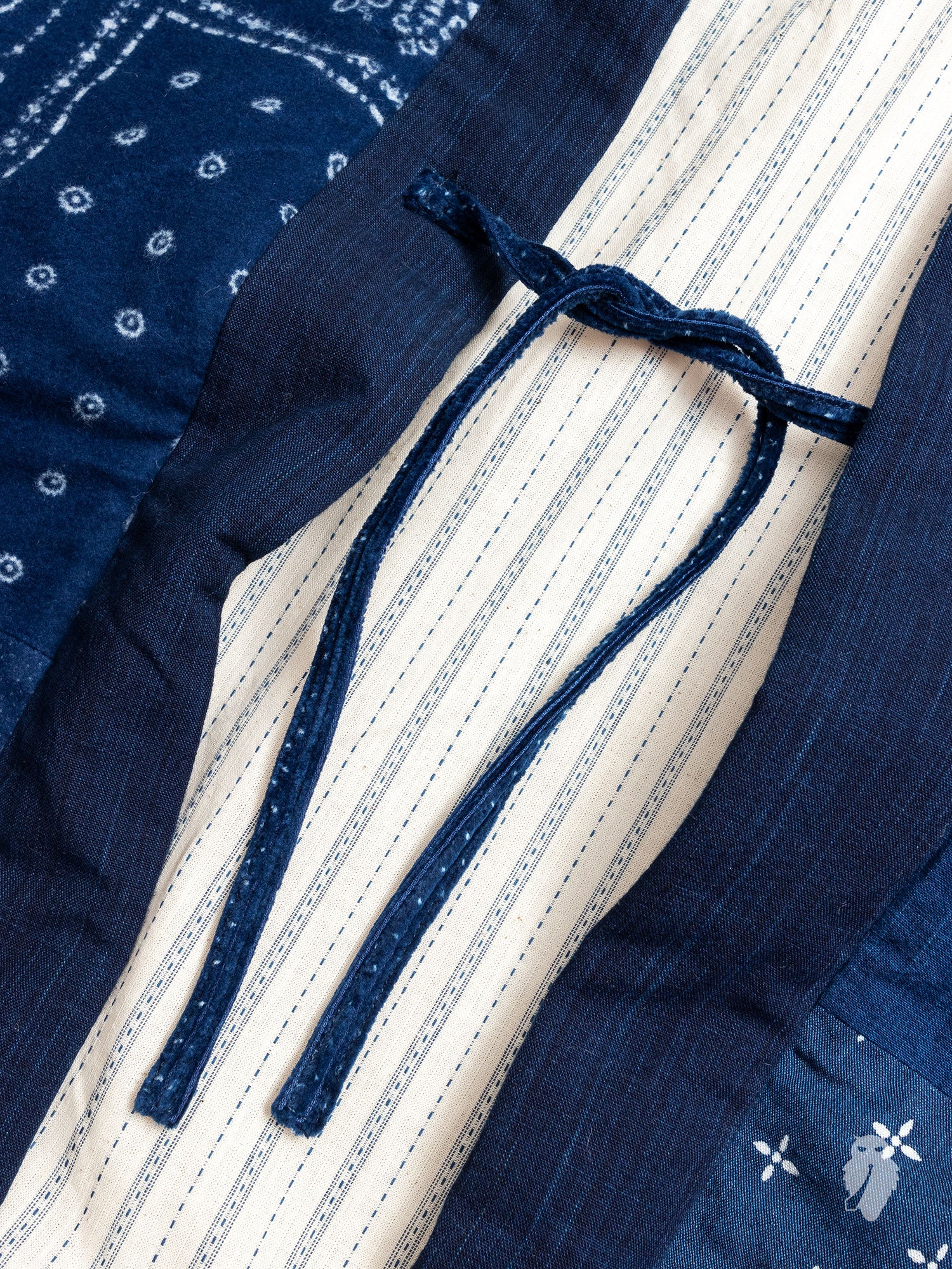 Patchwork Hanten Haori Jacket in Indigo - Image 5