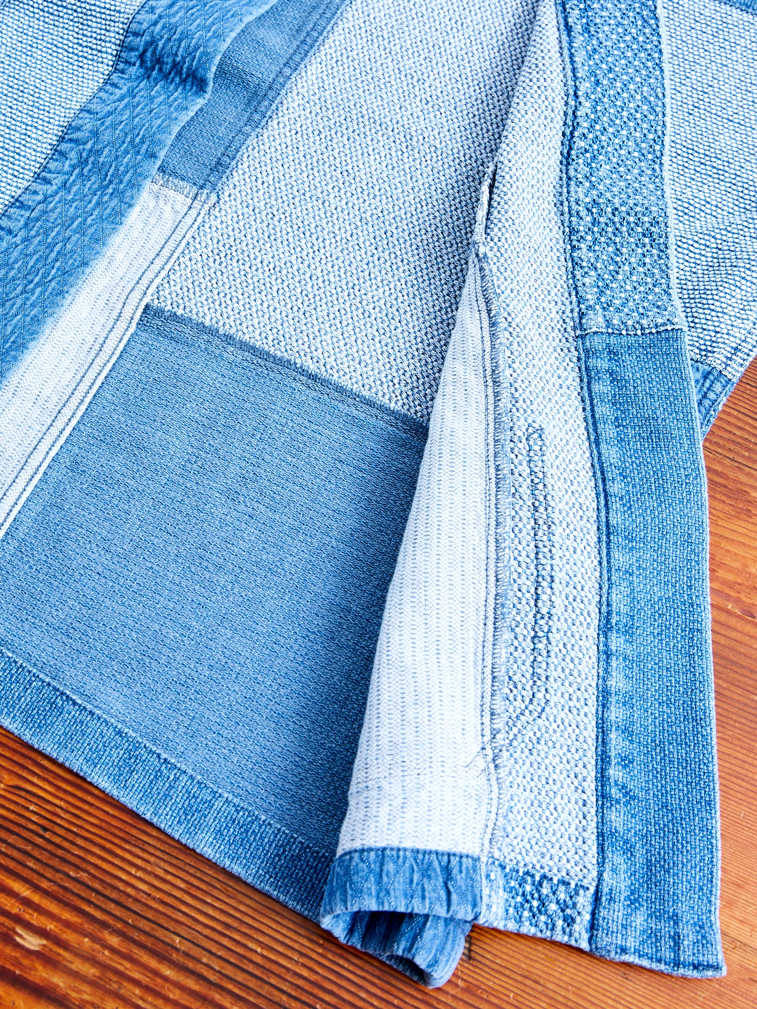 Patchwork Haori Jacket in Indigo 5-Year Wash - Image 6