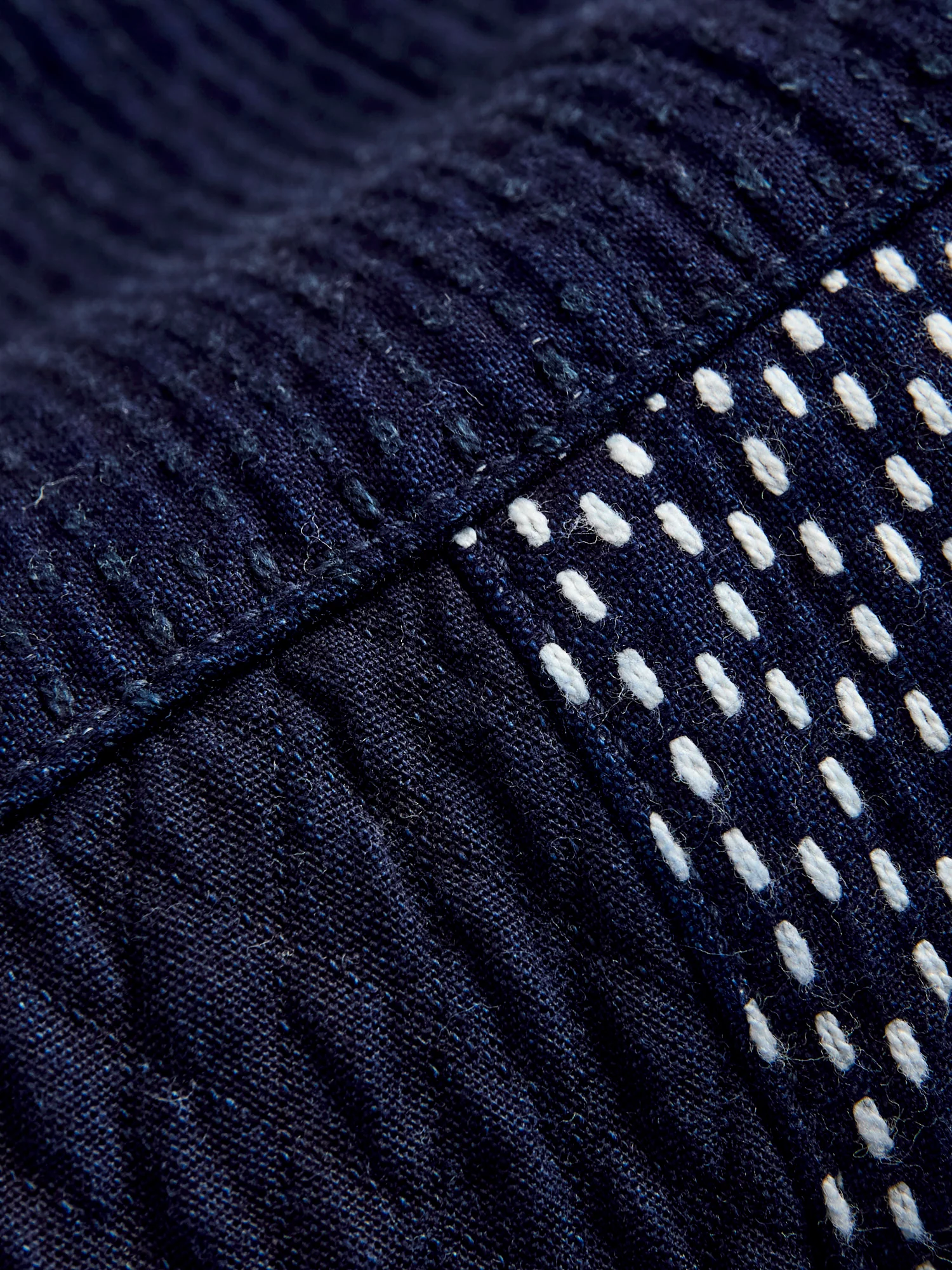 JK41R Patchwork Haori Jacket in Indigo Rinse - Image 6