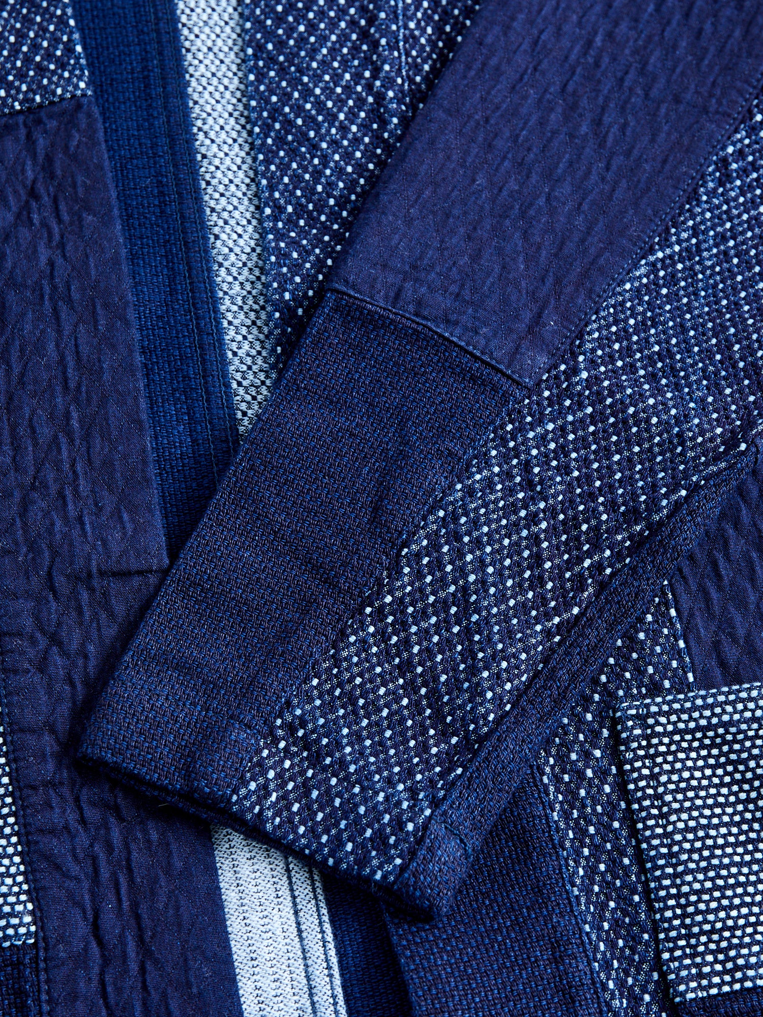 Patchwork Haori Jacket in Indigo Rinse - Image 5