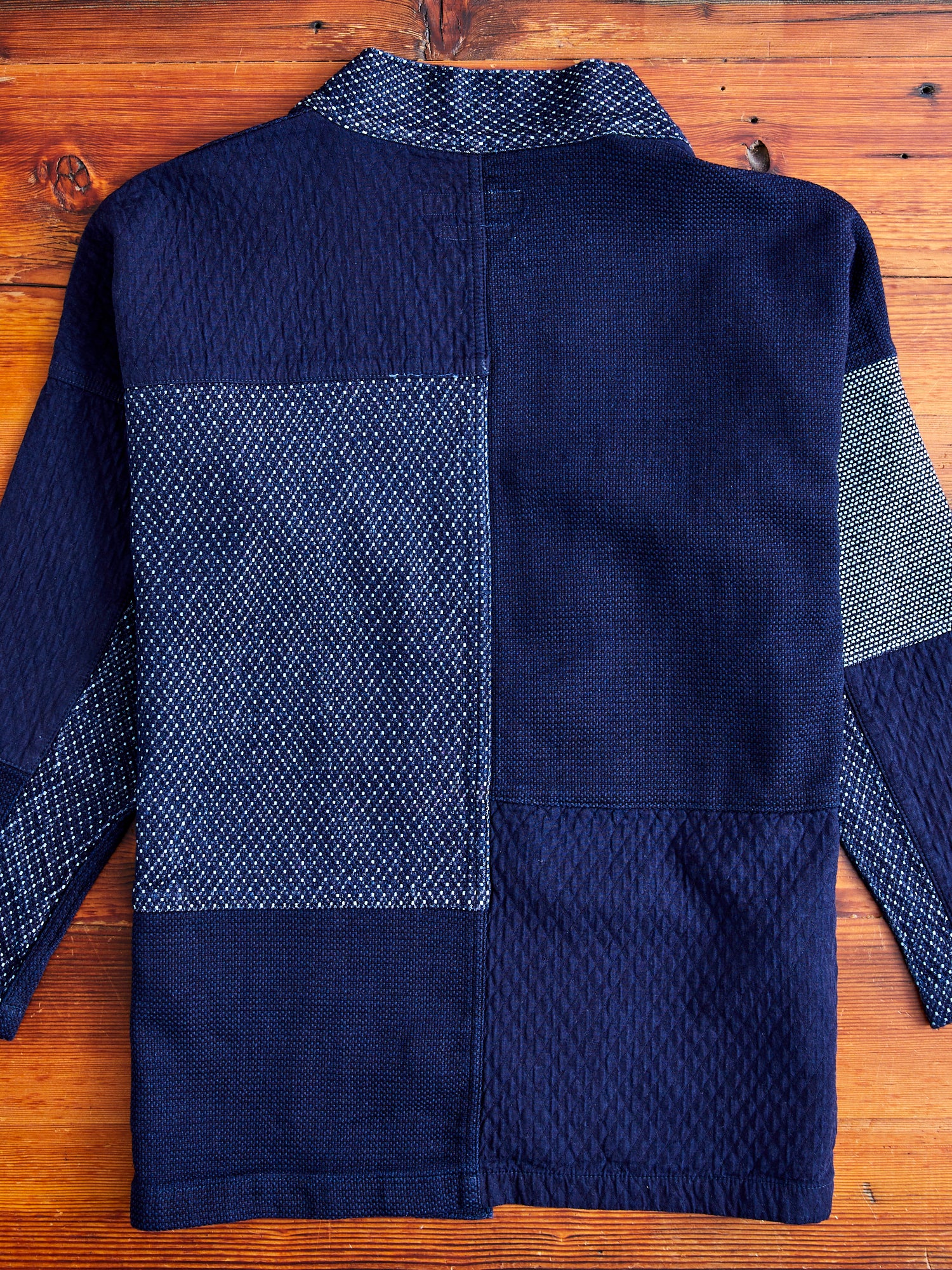 Patchwork Haori Jacket in Indigo Rinse - Image 7