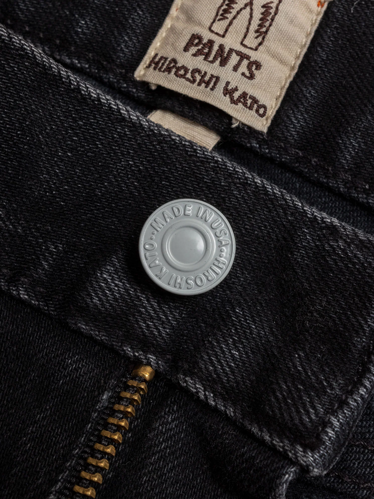 "Paul" 14oz Washed Black Stretch Selvedge Denim - Pen Slim - Image 7