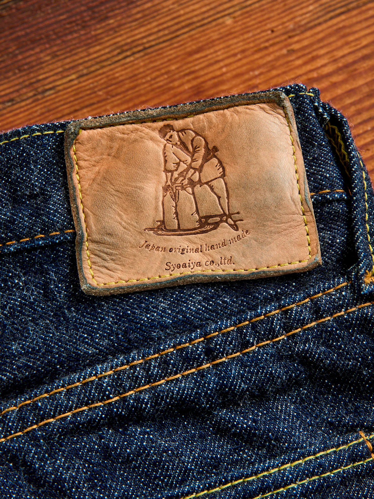 PBE-019 17oz Beige Core Pop-up Selvedge Denim - Relaxed Tapered Fit - Image 6