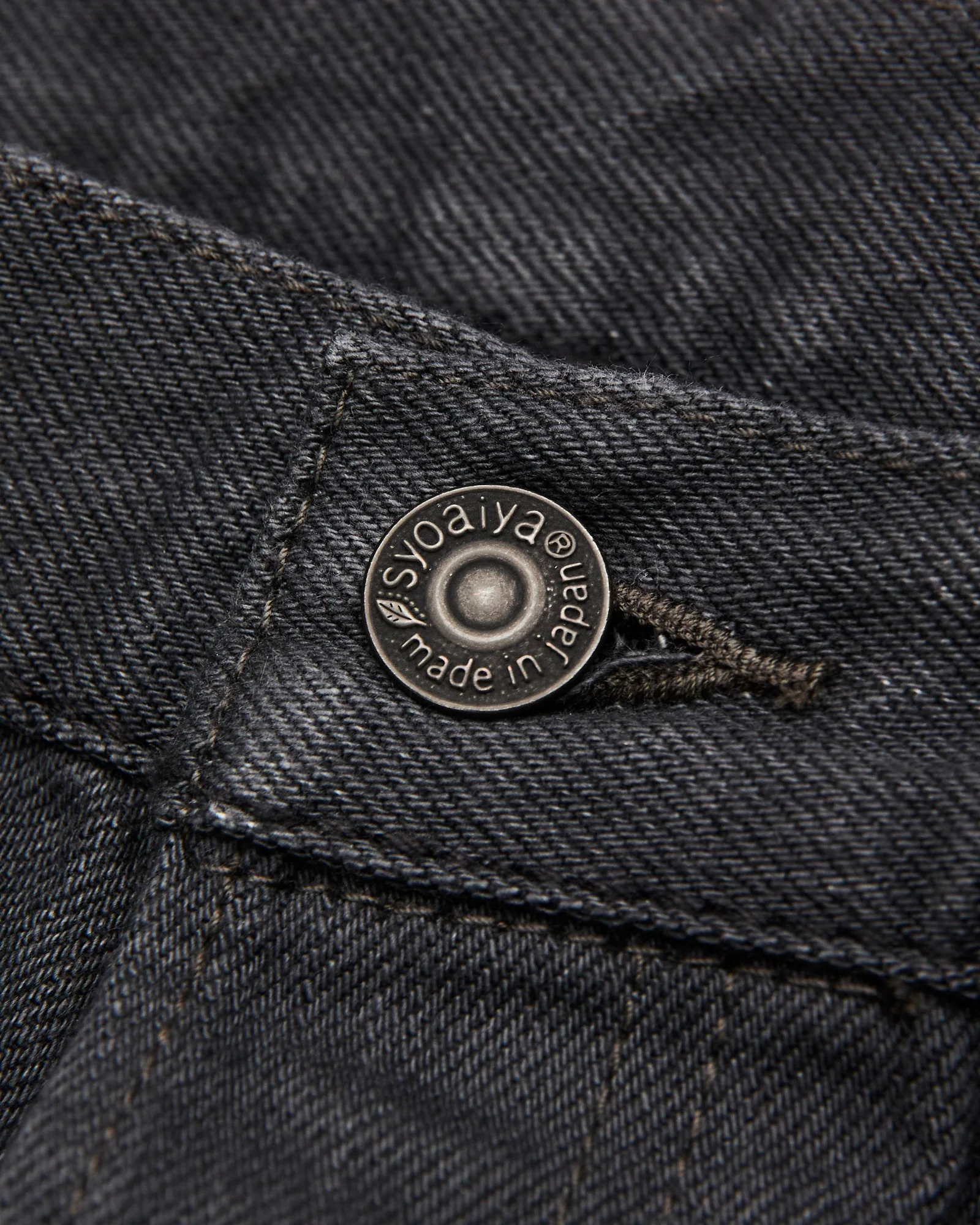 "Moonrock" 14oz Rinsed Charcoal Grey Selvedge Denim - Slim Straight Fit - Image 7