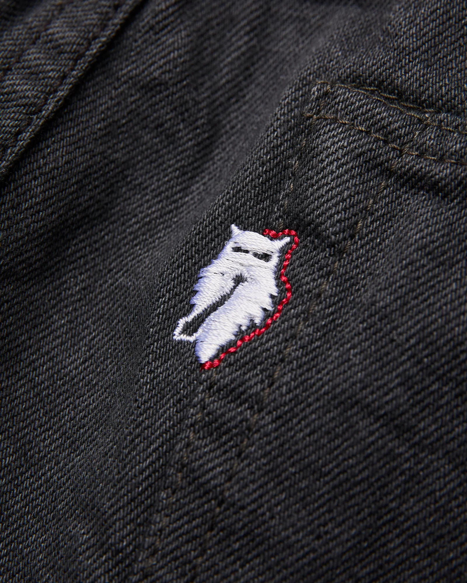 "Moonrock" 14oz Rinsed Charcoal Grey Selvedge Denim - Slim Tapered Fit - Image 5