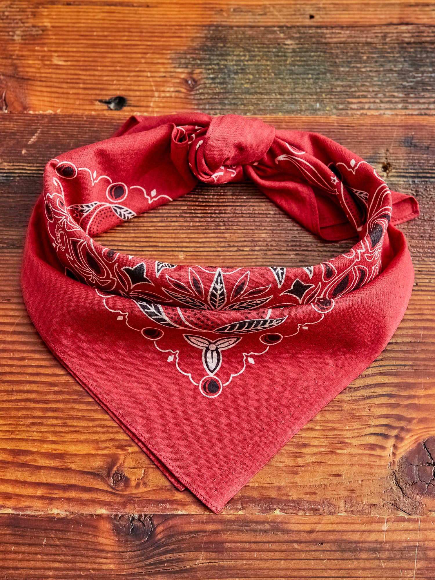 Peach Paisley Original Bandana in Red - Image 2