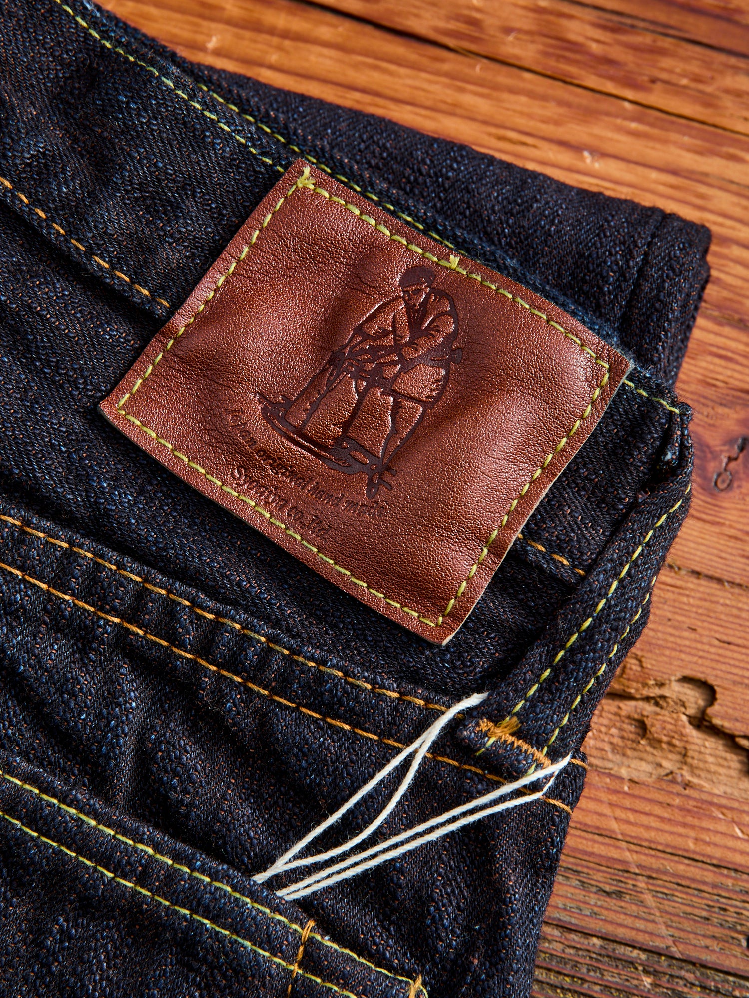 PER-EX-003-ID "Persimmon Extra Slub" 15oz Rinsed Selvedge Denim - Regular Straight Fit - Image 3