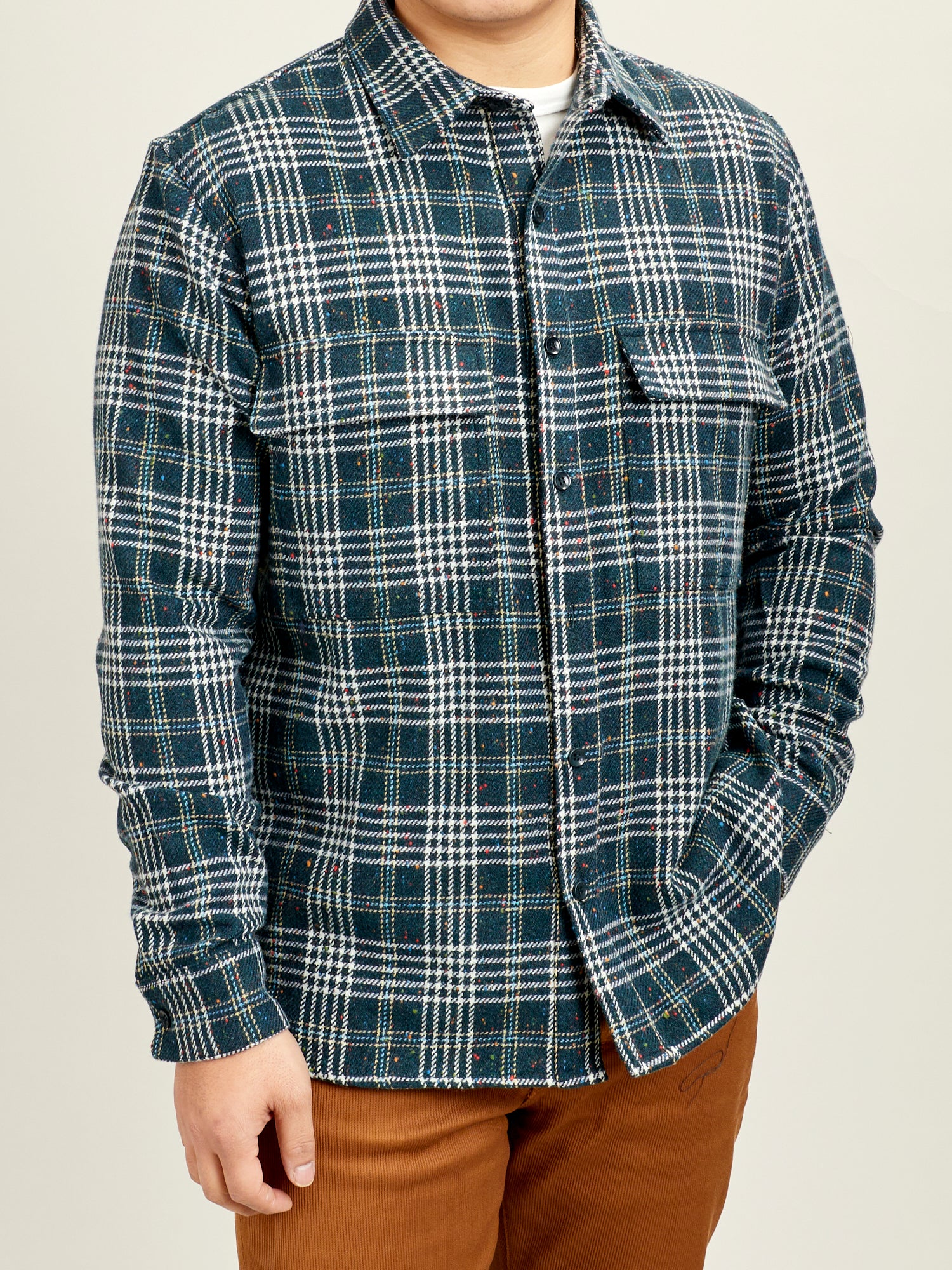 Phelps Flannel Shirt in Emerald - Image 2
