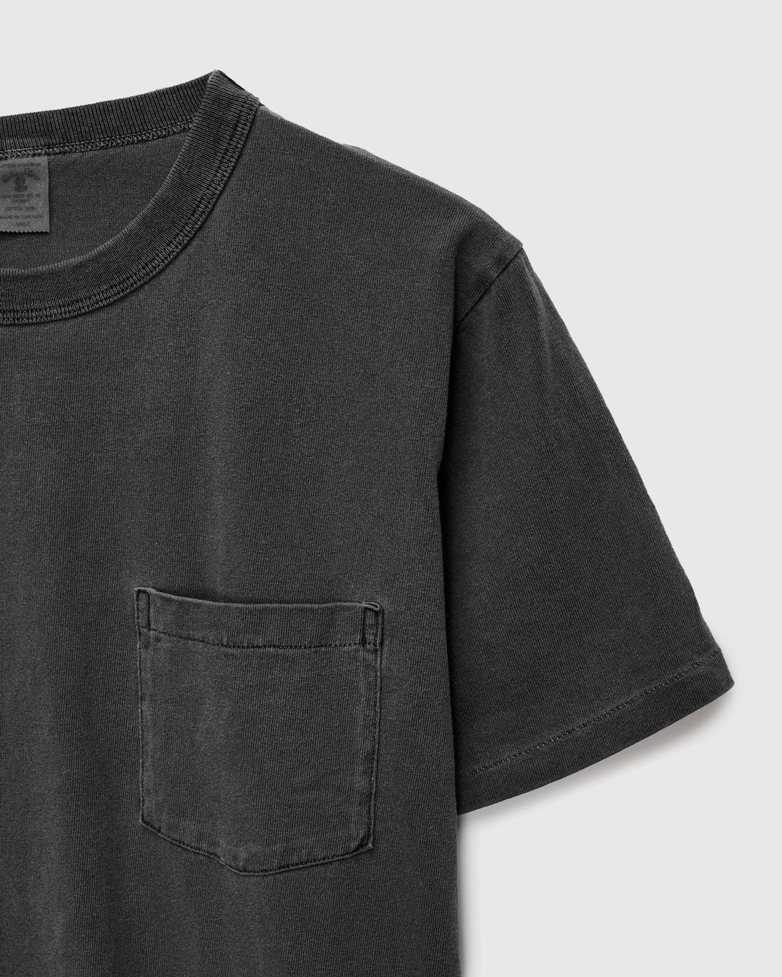 Pigment Dyed Pocket Tee in Black - Image 4