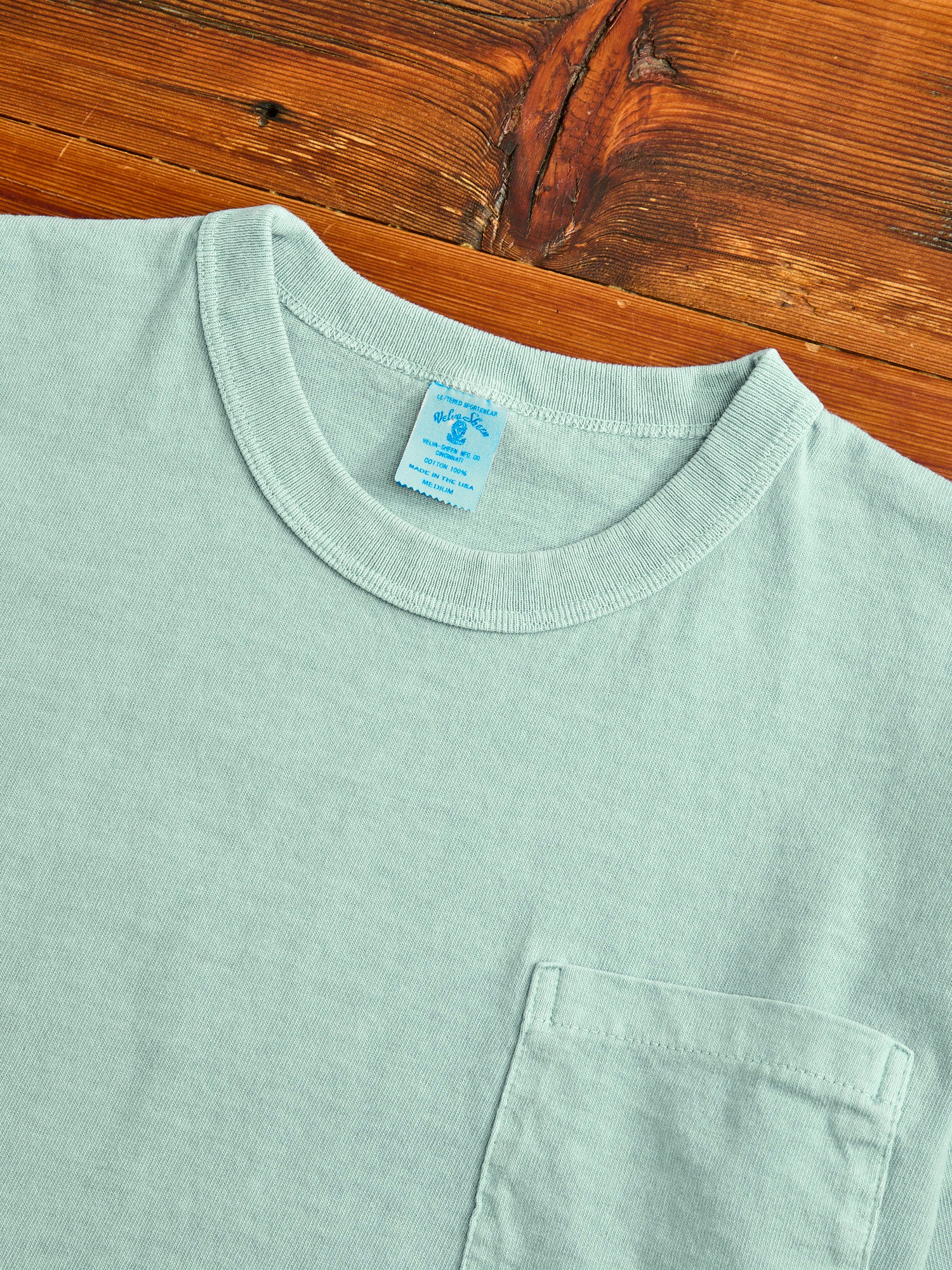 Pigment Dyed Pocket Tee in Nephrite - Image 3