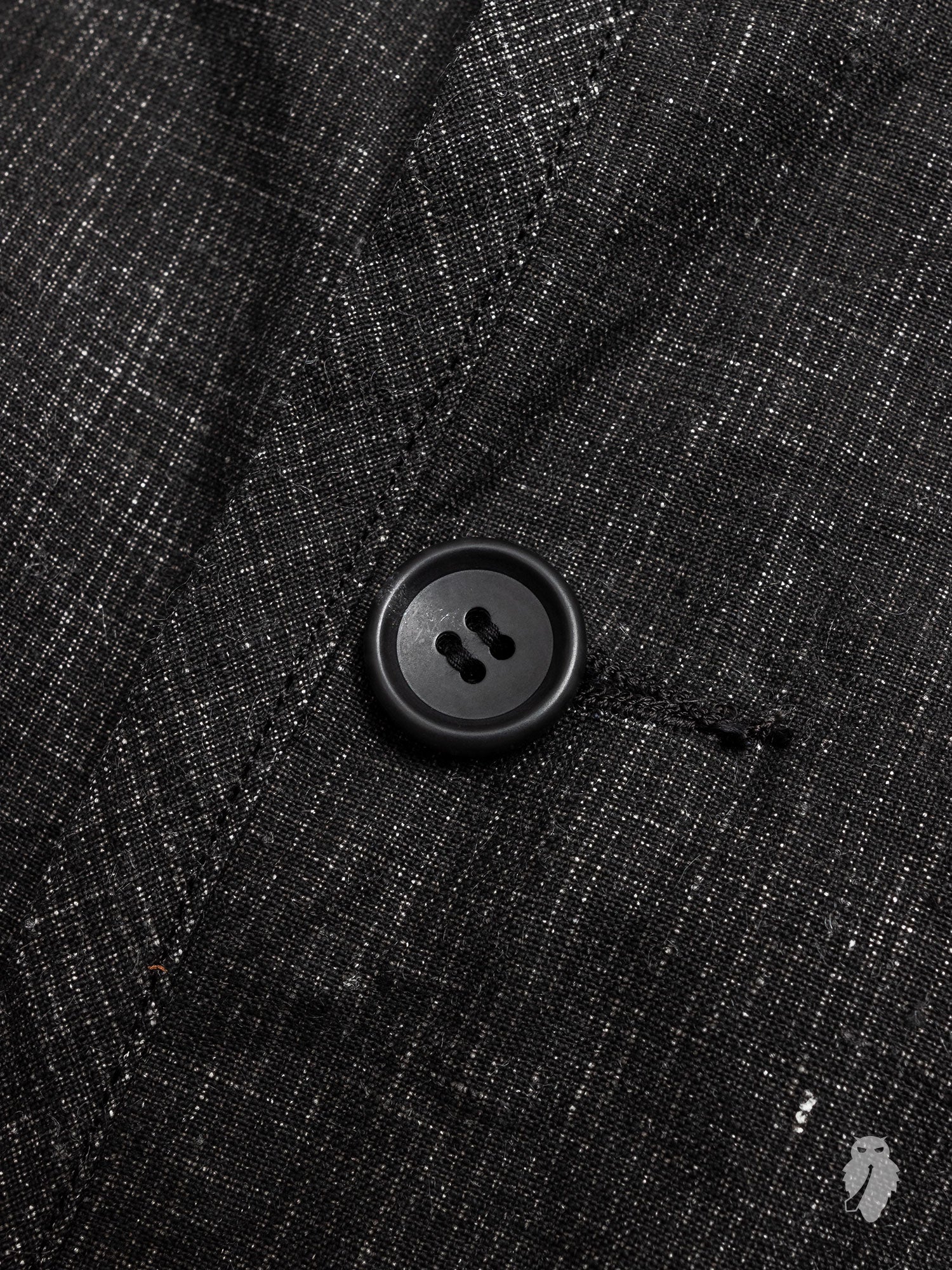 Piping Jacket in Black Linen - Image 4