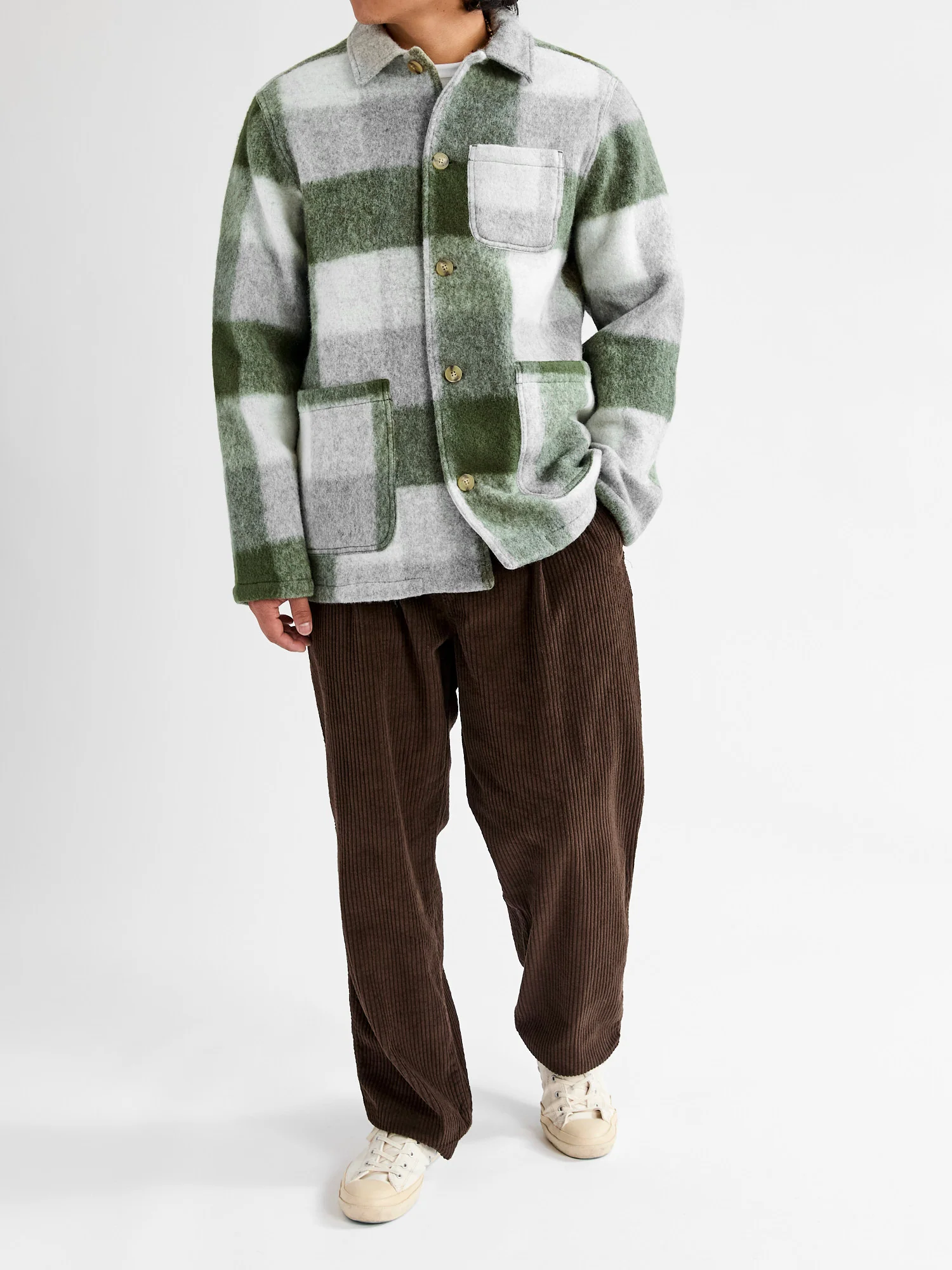 Plaid Wool Ormiston Jacket in Forest Check - Image 10