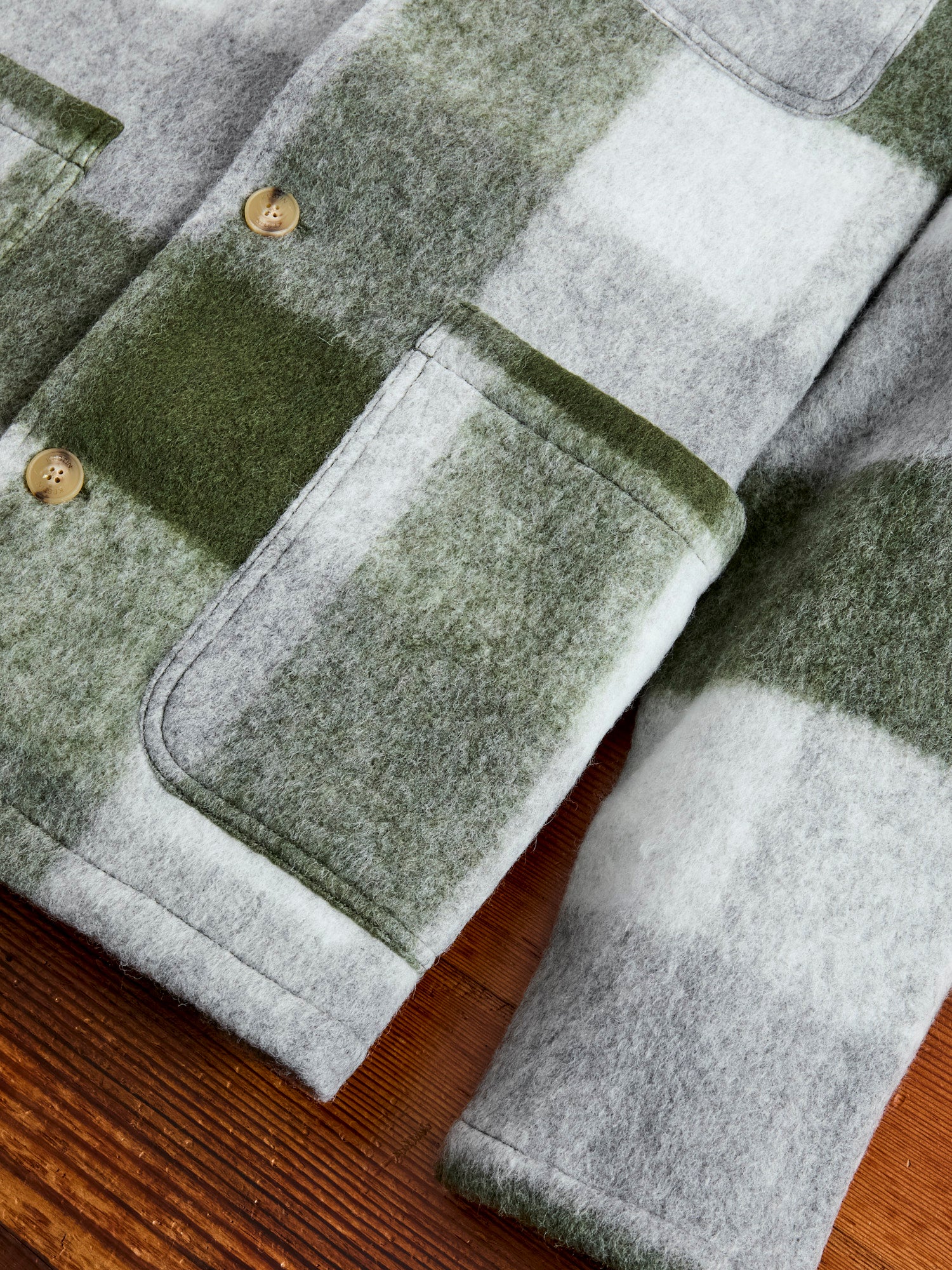 Plaid Wool Ormiston Jacket in Forest Check - Image 6
