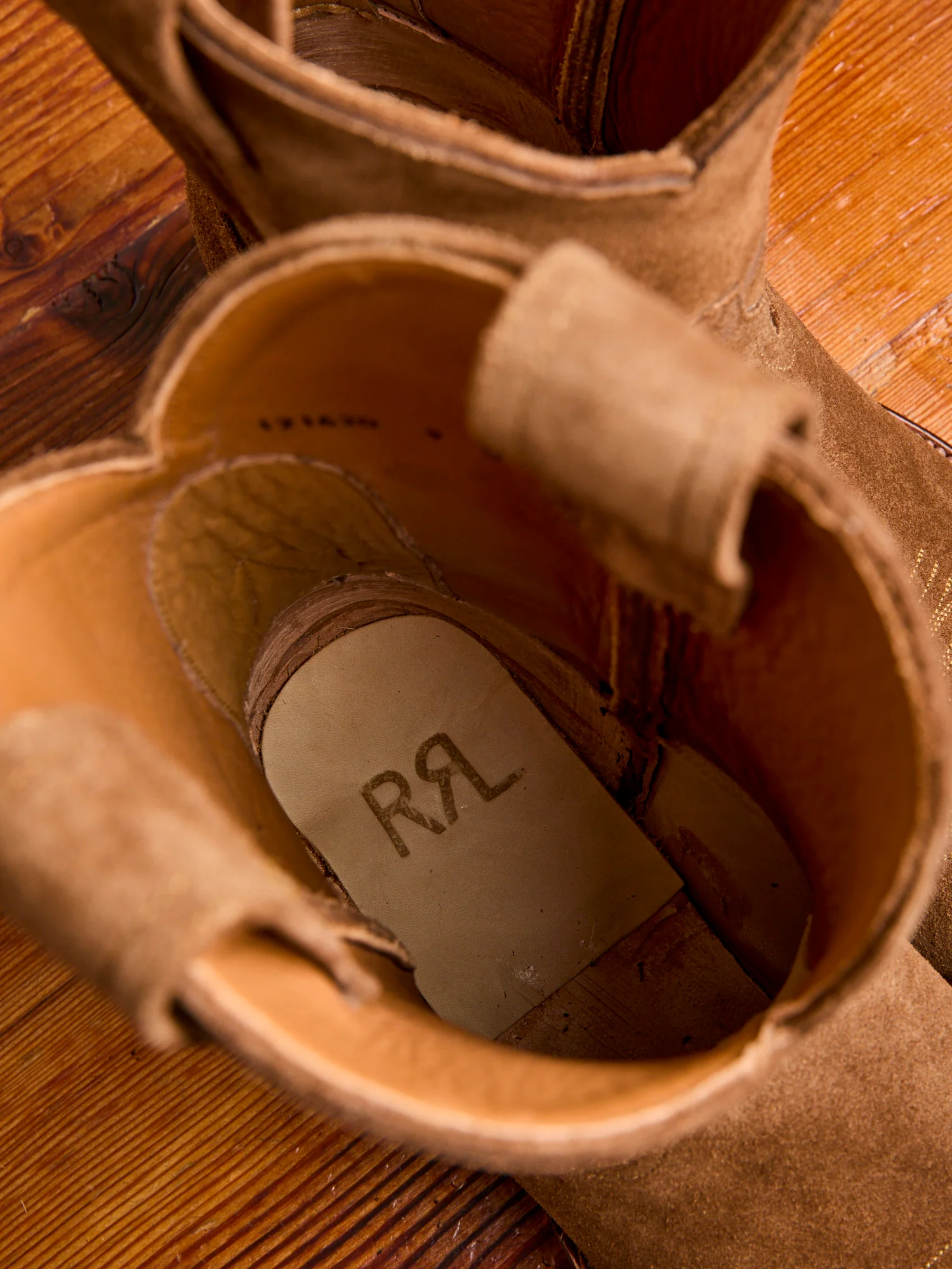 Plainview Suede Cowboy Boot in Brown Roughout - Image 11