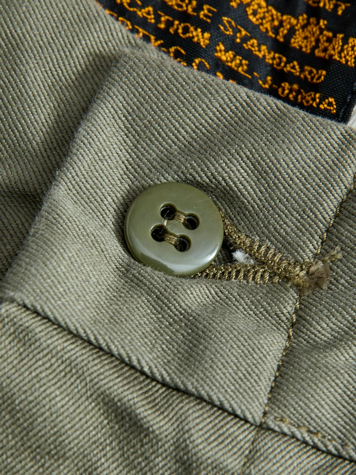 Pleated Military Chino Shorts in Olive - Image 4