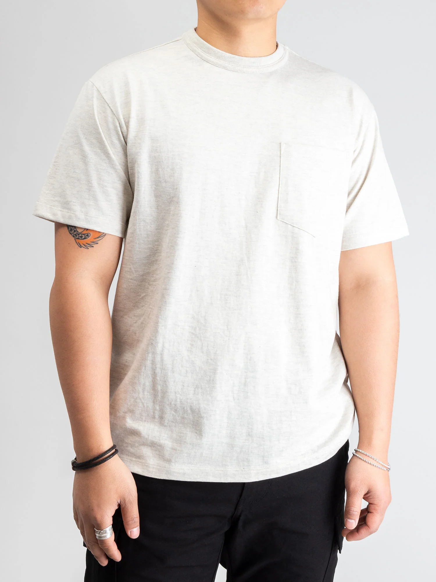 Pocket T-Shirt in Oatmeal - Image 2