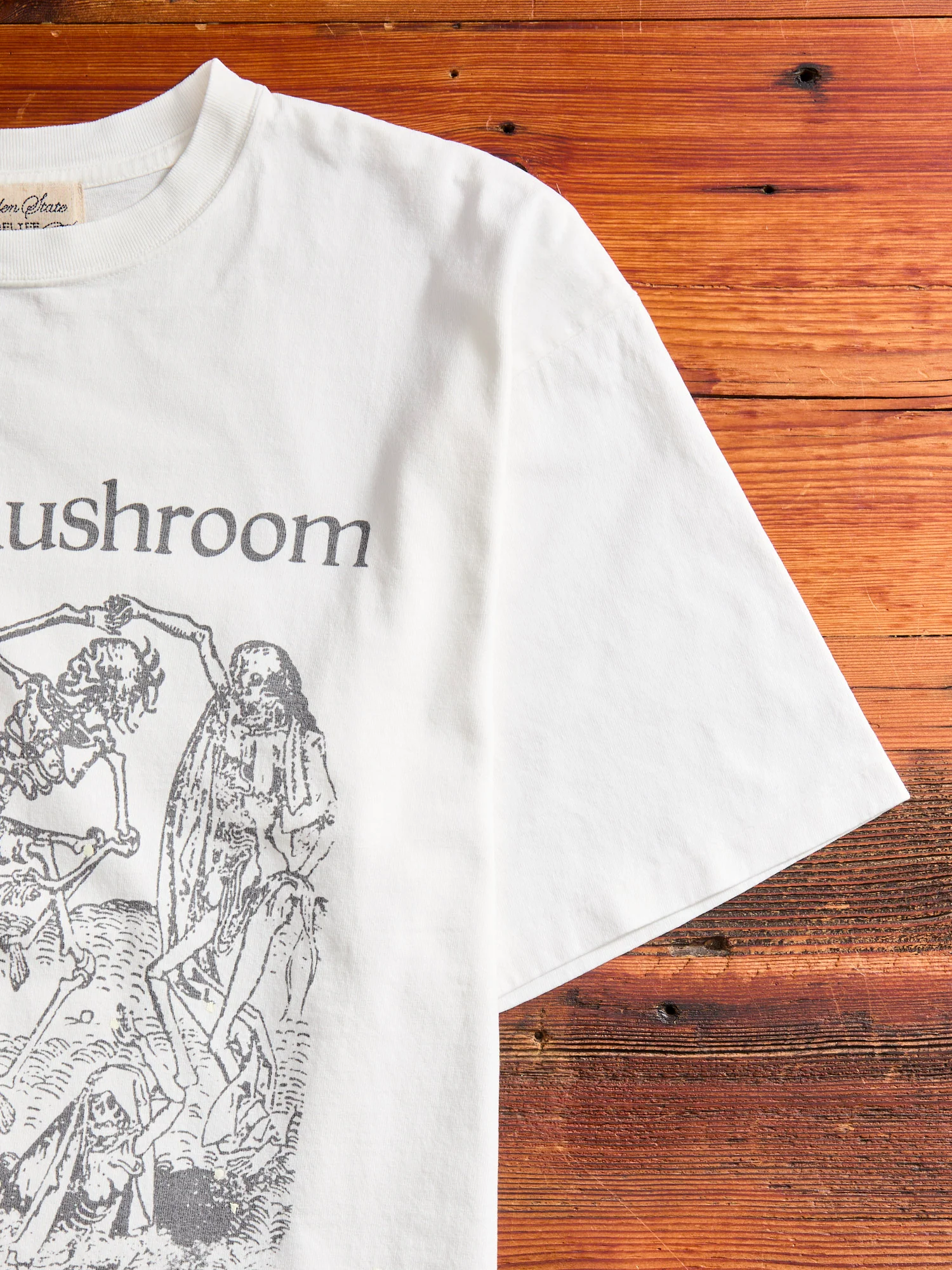 "Poison Mushroom" New Finish T-Shirt in Off White - Image 4